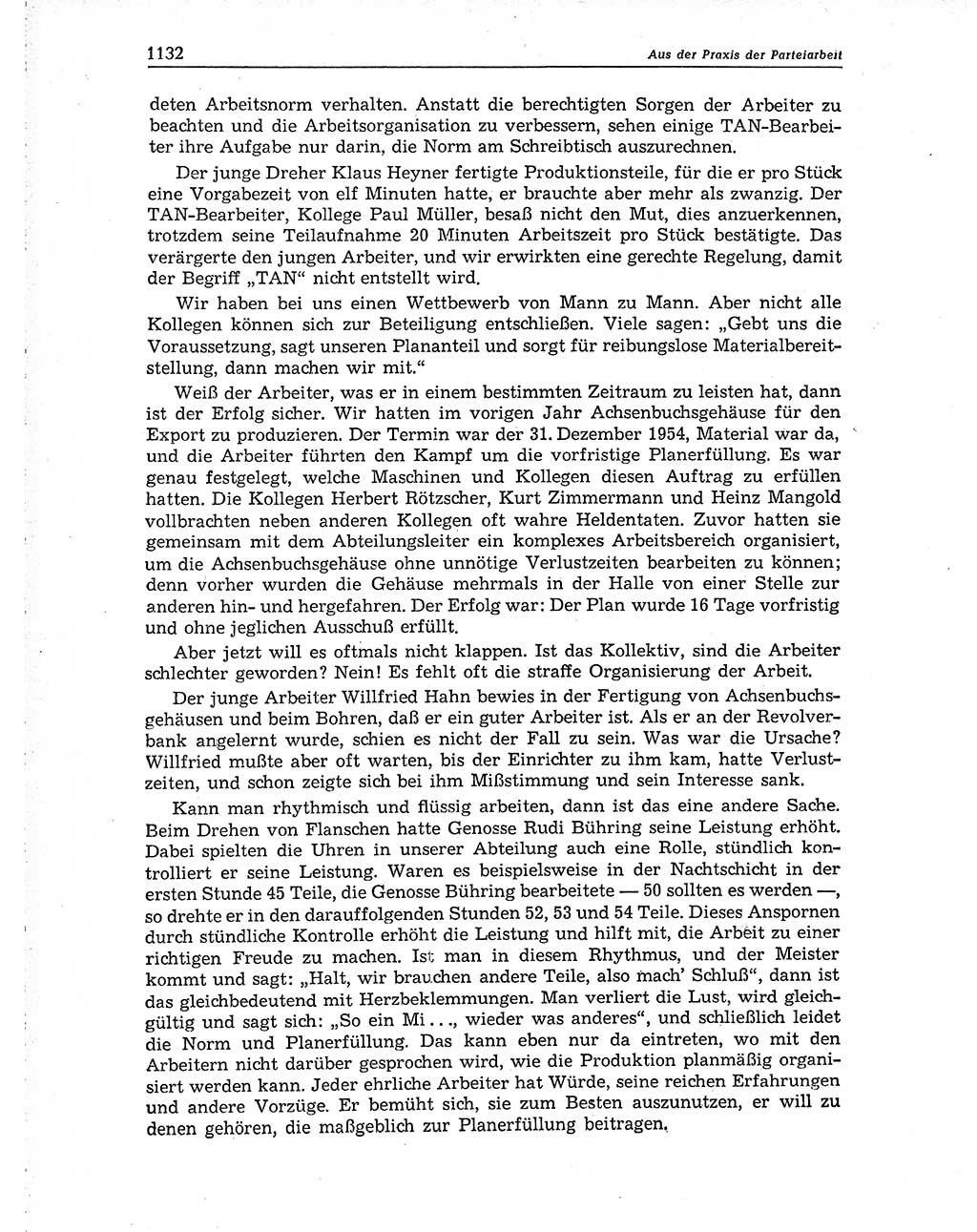 Neuer Weg (NW), Organ des Zentralkomitees (ZK) der SED (Sozialistische Einheitspartei Deutschlands) für Fragen des Parteiaufbaus und des Parteilebens, 10. Jahrgang [Deutsche Demokratische Republik (DDR)] 1955, Seite 1132 (NW ZK SED DDR 1955, S. 1132)