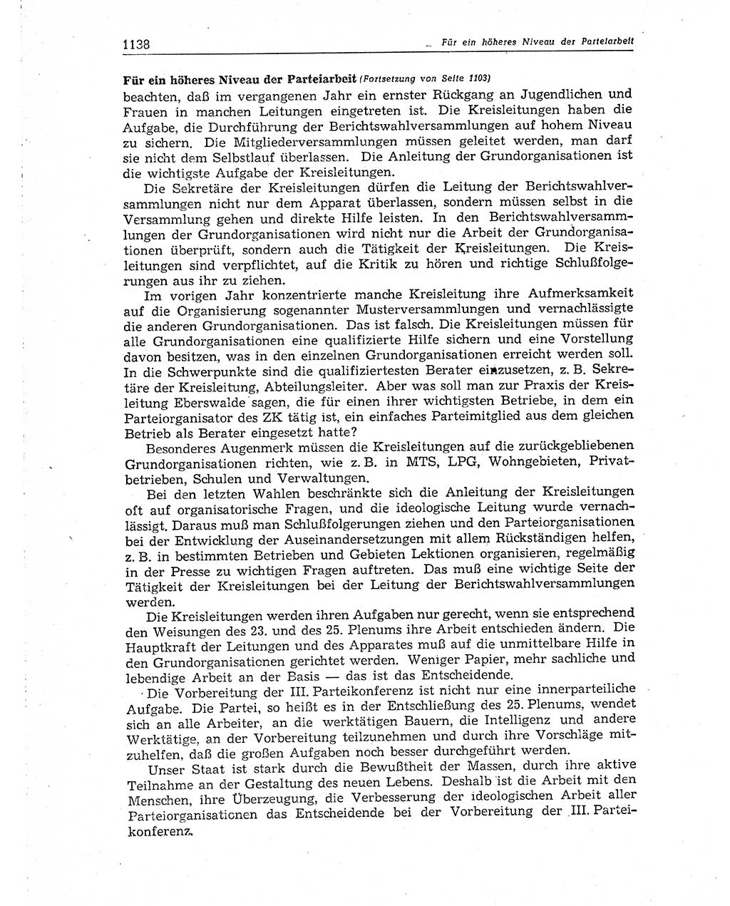 Neuer Weg (NW), Organ des Zentralkomitees (ZK) der SED (Sozialistische Einheitspartei Deutschlands) für Fragen des Parteiaufbaus und des Parteilebens, 10. Jahrgang [Deutsche Demokratische Republik (DDR)] 1955, Seite 1138 (NW ZK SED DDR 1955, S. 1138)