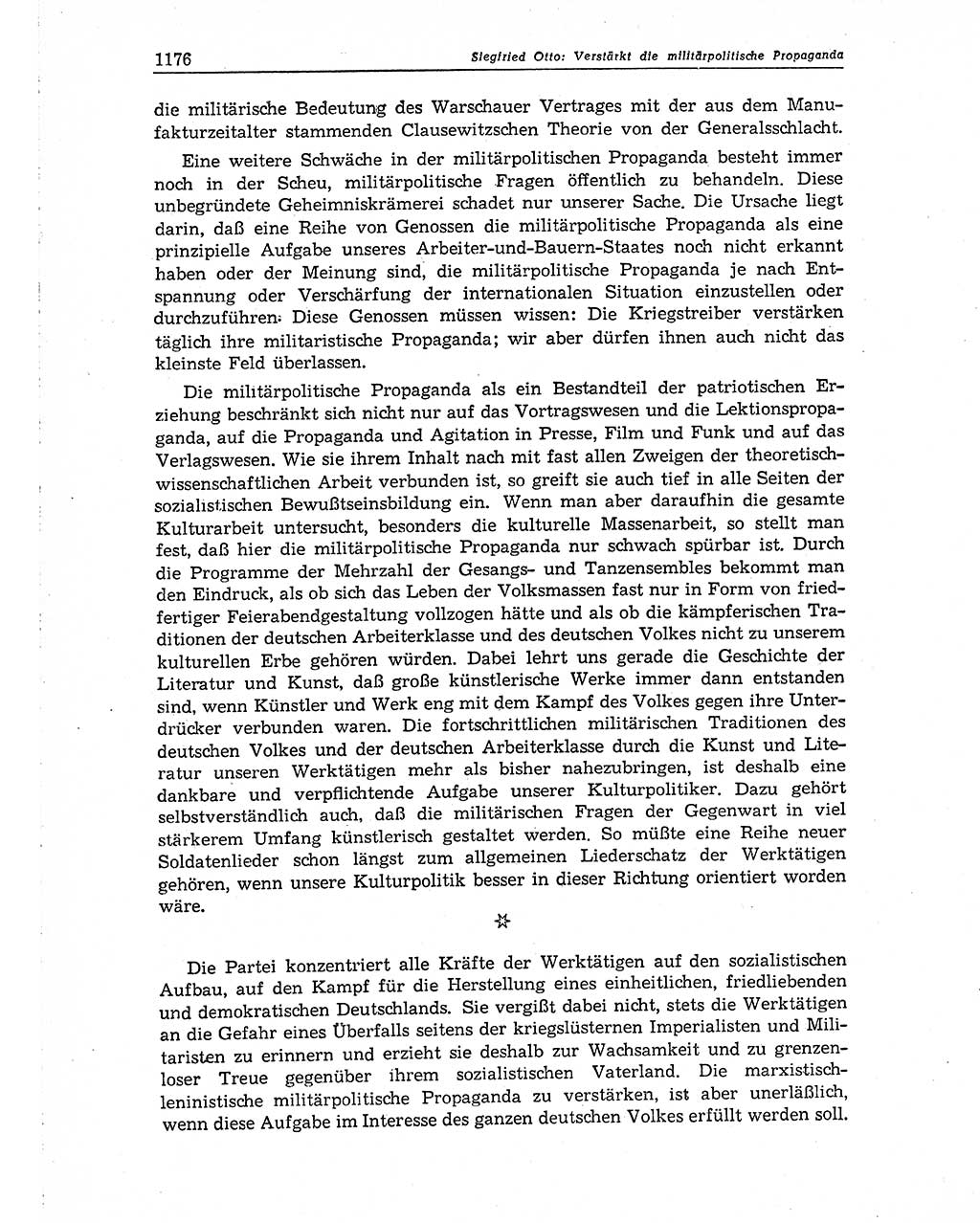 Neuer Weg (NW), Organ des Zentralkomitees (ZK) der SED (Sozialistische Einheitspartei Deutschlands) für Fragen des Parteiaufbaus und des Parteilebens, 10. Jahrgang [Deutsche Demokratische Republik (DDR)] 1955, Seite 1176 (NW ZK SED DDR 1955, S. 1176)