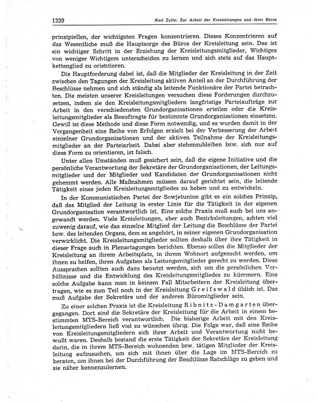 Neuer Weg (NW), Organ des Zentralkomitees (ZK) der SED (Sozialistische Einheitspartei Deutschlands) für Fragen des Parteiaufbaus und des Parteilebens, 10. Jahrgang [Deutsche Demokratische Republik (DDR)] 1955, Seite 1220 (NW ZK SED DDR 1955, S. 1220)