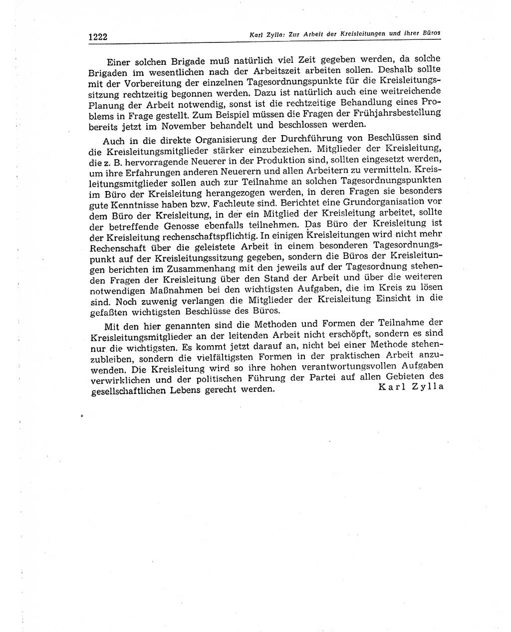 Neuer Weg (NW), Organ des Zentralkomitees (ZK) der SED (Sozialistische Einheitspartei Deutschlands) für Fragen des Parteiaufbaus und des Parteilebens, 10. Jahrgang [Deutsche Demokratische Republik (DDR)] 1955, Seite 1222 (NW ZK SED DDR 1955, S. 1222)