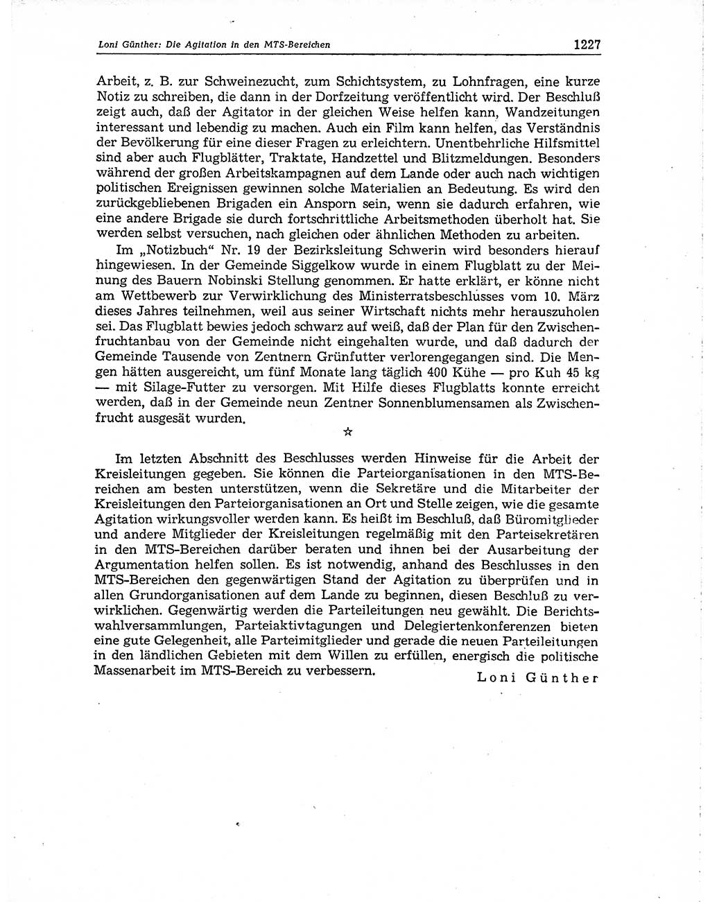 Neuer Weg (NW), Organ des Zentralkomitees (ZK) der SED (Sozialistische Einheitspartei Deutschlands) für Fragen des Parteiaufbaus und des Parteilebens, 10. Jahrgang [Deutsche Demokratische Republik (DDR)] 1955, Seite 1227 (NW ZK SED DDR 1955, S. 1227)