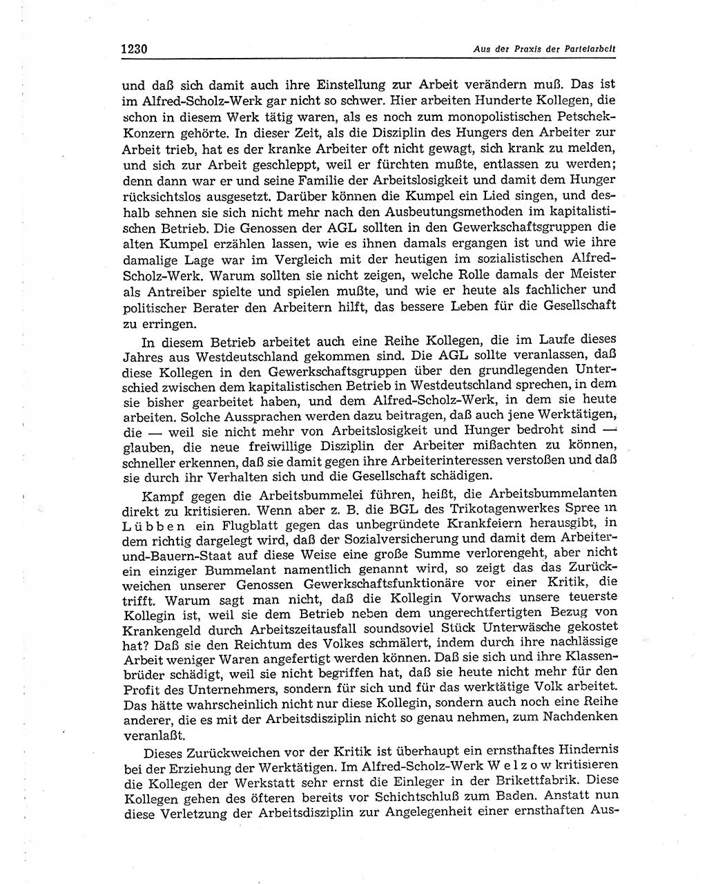 Neuer Weg (NW), Organ des Zentralkomitees (ZK) der SED (Sozialistische Einheitspartei Deutschlands) für Fragen des Parteiaufbaus und des Parteilebens, 10. Jahrgang [Deutsche Demokratische Republik (DDR)] 1955, Seite 1230 (NW ZK SED DDR 1955, S. 1230)