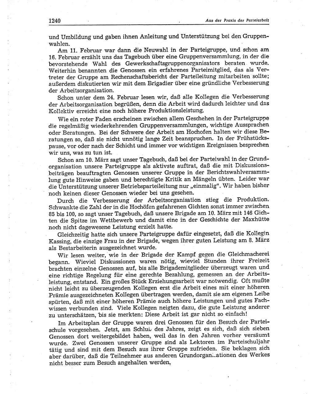 Neuer Weg (NW), Organ des Zentralkomitees (ZK) der SED (Sozialistische Einheitspartei Deutschlands) für Fragen des Parteiaufbaus und des Parteilebens, 10. Jahrgang [Deutsche Demokratische Republik (DDR)] 1955, Seite 1240 (NW ZK SED DDR 1955, S. 1240)