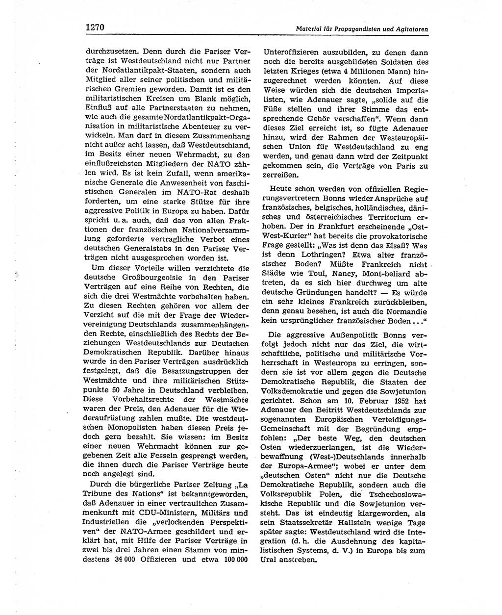 Neuer Weg (NW), Organ des Zentralkomitees (ZK) der SED (Sozialistische Einheitspartei Deutschlands) für Fragen des Parteiaufbaus und des Parteilebens, 10. Jahrgang [Deutsche Demokratische Republik (DDR)] 1955, Seite 1270 (NW ZK SED DDR 1955, S. 1270)