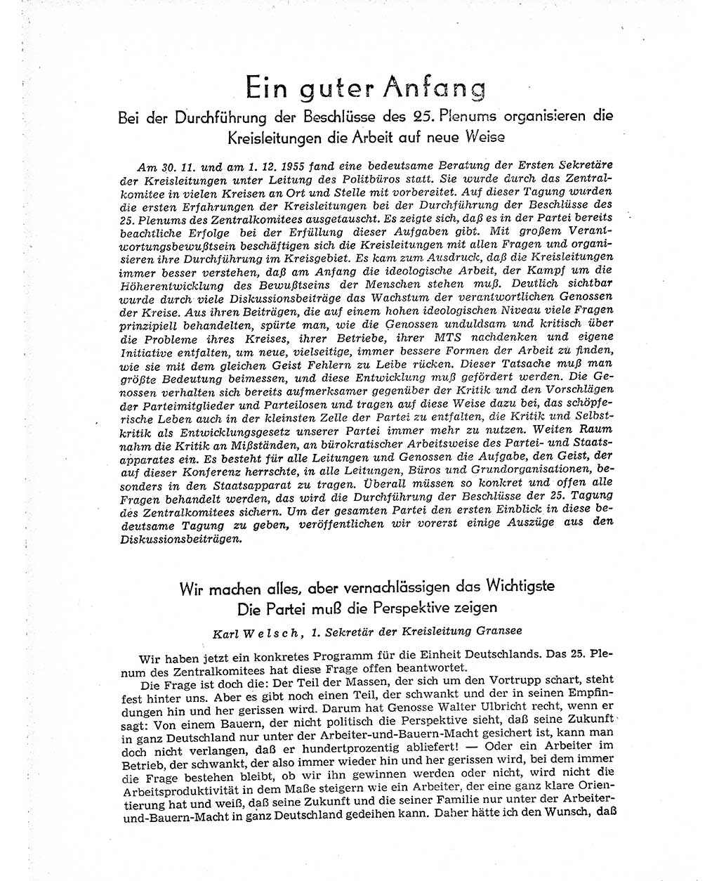 Neuer Weg (NW), Organ des Zentralkomitees (ZK) der SED (Sozialistische Einheitspartei Deutschlands) für Fragen des Parteiaufbaus und des Parteilebens, 10. Jahrgang [Deutsche Demokratische Republik (DDR)] 1955, Seite 1282 (NW ZK SED DDR 1955, S. 1282)
