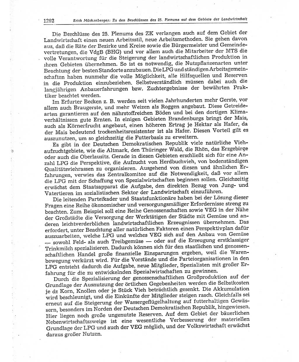Neuer Weg (NW), Organ des Zentralkomitees (ZK) der SED (Sozialistische Einheitspartei Deutschlands) für Fragen des Parteiaufbaus und des Parteilebens, 10. Jahrgang [Deutsche Demokratische Republik (DDR)] 1955, Seite 1292 (NW ZK SED DDR 1955, S. 1292)