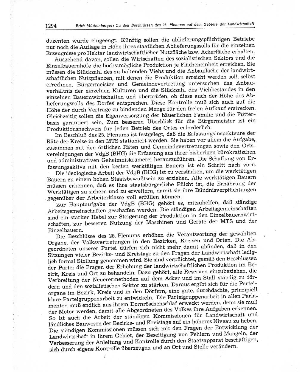 Neuer Weg (NW), Organ des Zentralkomitees (ZK) der SED (Sozialistische Einheitspartei Deutschlands) für Fragen des Parteiaufbaus und des Parteilebens, 10. Jahrgang [Deutsche Demokratische Republik (DDR)] 1955, Seite 1294 (NW ZK SED DDR 1955, S. 1294)