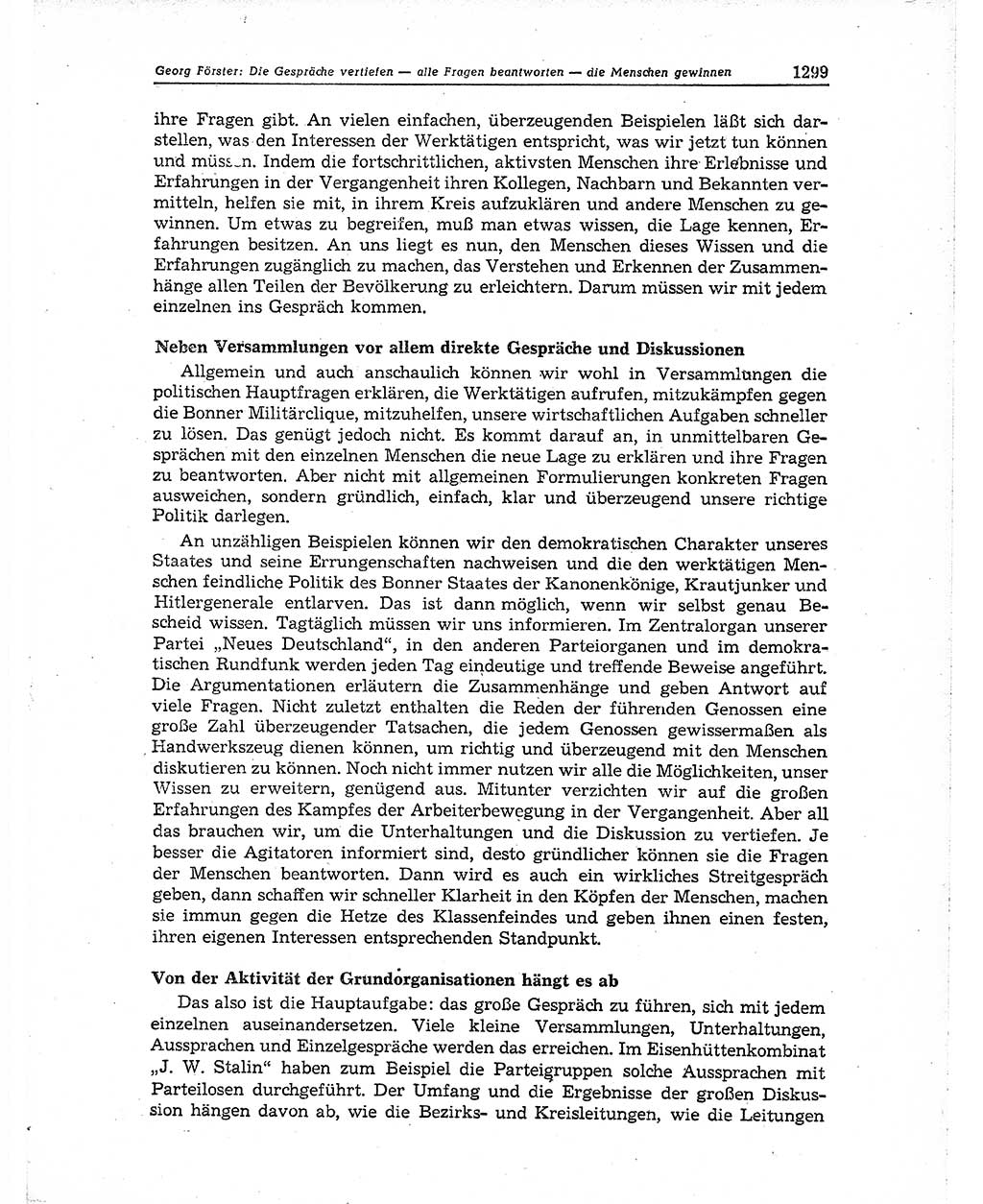 Neuer Weg (NW), Organ des Zentralkomitees (ZK) der SED (Sozialistische Einheitspartei Deutschlands) für Fragen des Parteiaufbaus und des Parteilebens, 10. Jahrgang [Deutsche Demokratische Republik (DDR)] 1955, Seite 1299 (NW ZK SED DDR 1955, S. 1299)