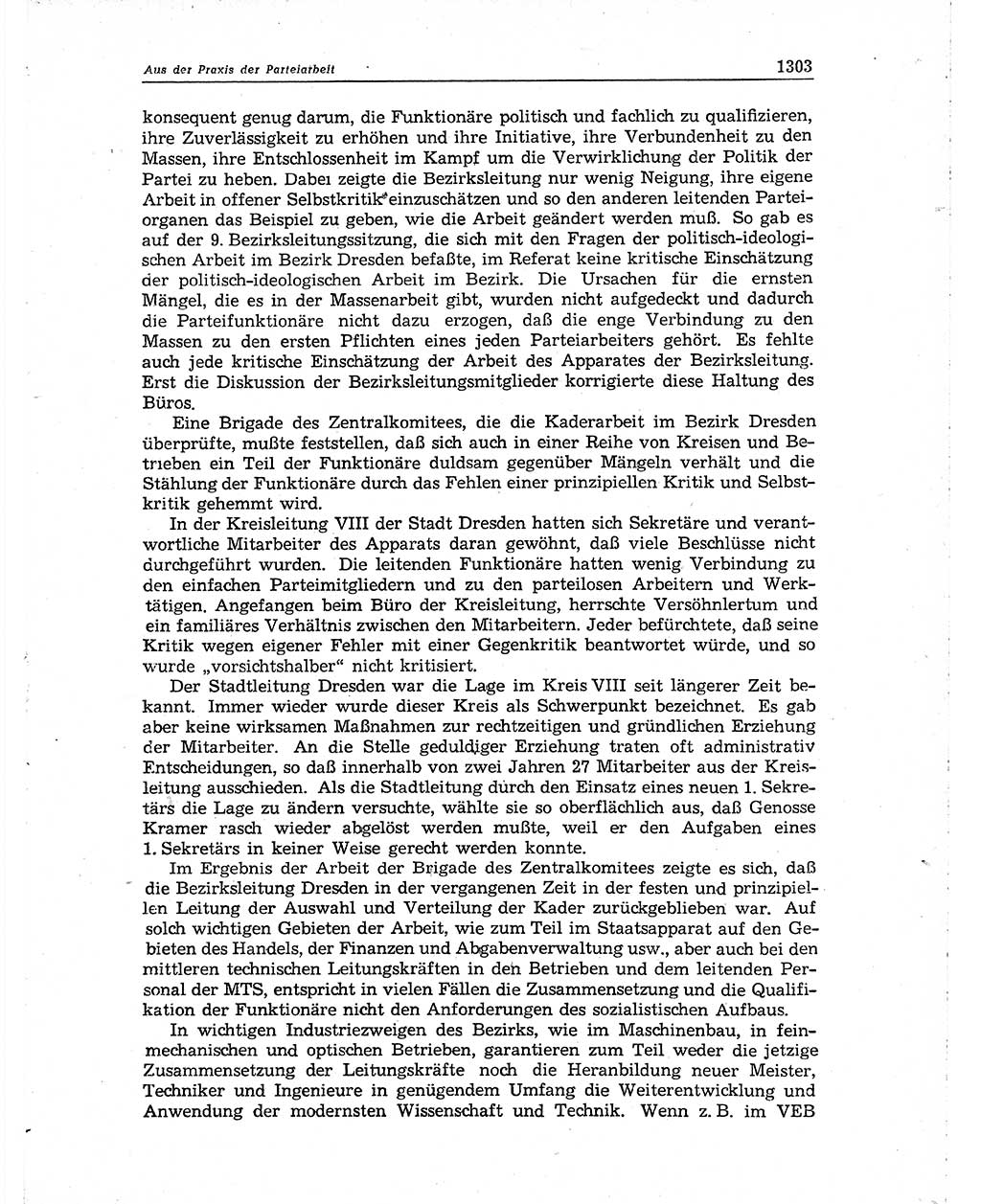 Neuer Weg (NW), Organ des Zentralkomitees (ZK) der SED (Sozialistische Einheitspartei Deutschlands) für Fragen des Parteiaufbaus und des Parteilebens, 10. Jahrgang [Deutsche Demokratische Republik (DDR)] 1955, Seite 1303 (NW ZK SED DDR 1955, S. 1303)