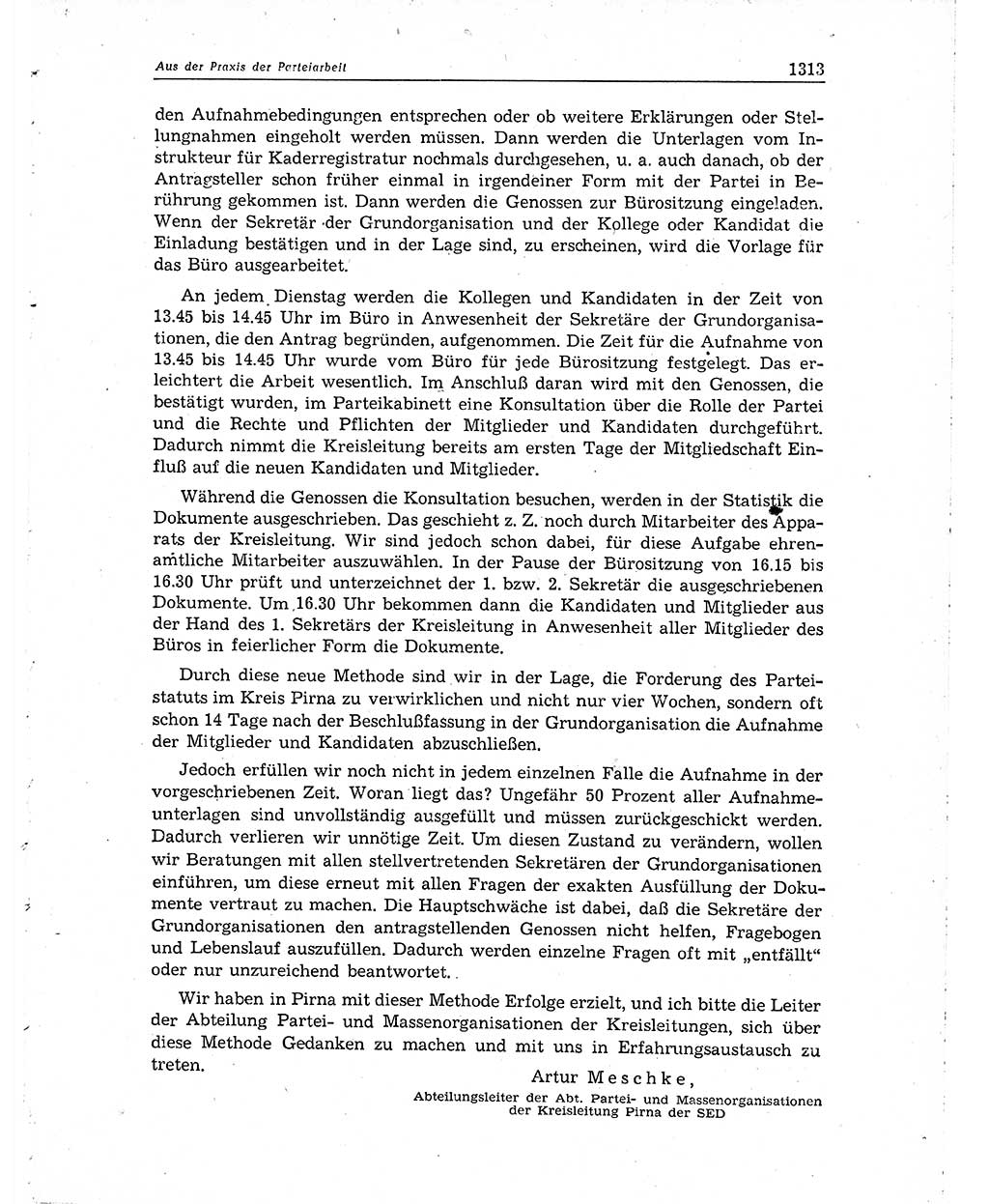 Neuer Weg (NW), Organ des Zentralkomitees (ZK) der SED (Sozialistische Einheitspartei Deutschlands) für Fragen des Parteiaufbaus und des Parteilebens, 10. Jahrgang [Deutsche Demokratische Republik (DDR)] 1955, Seite 1313 (NW ZK SED DDR 1955, S. 1313)