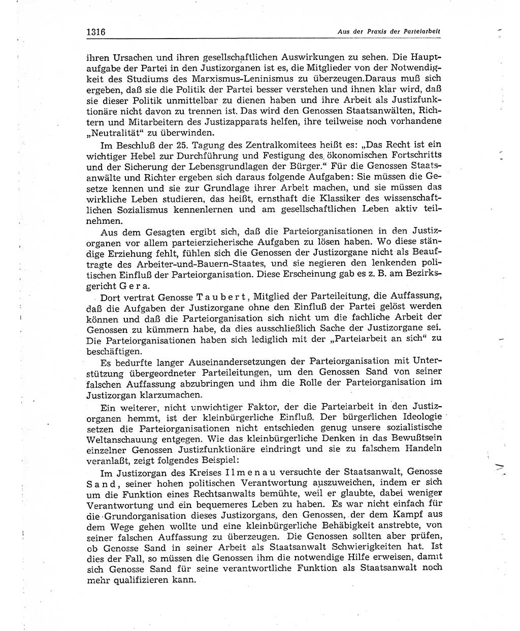 Neuer Weg (NW), Organ des Zentralkomitees (ZK) der SED (Sozialistische Einheitspartei Deutschlands) für Fragen des Parteiaufbaus und des Parteilebens, 10. Jahrgang [Deutsche Demokratische Republik (DDR)] 1955, Seite 1316 (NW ZK SED DDR 1955, S. 1316)