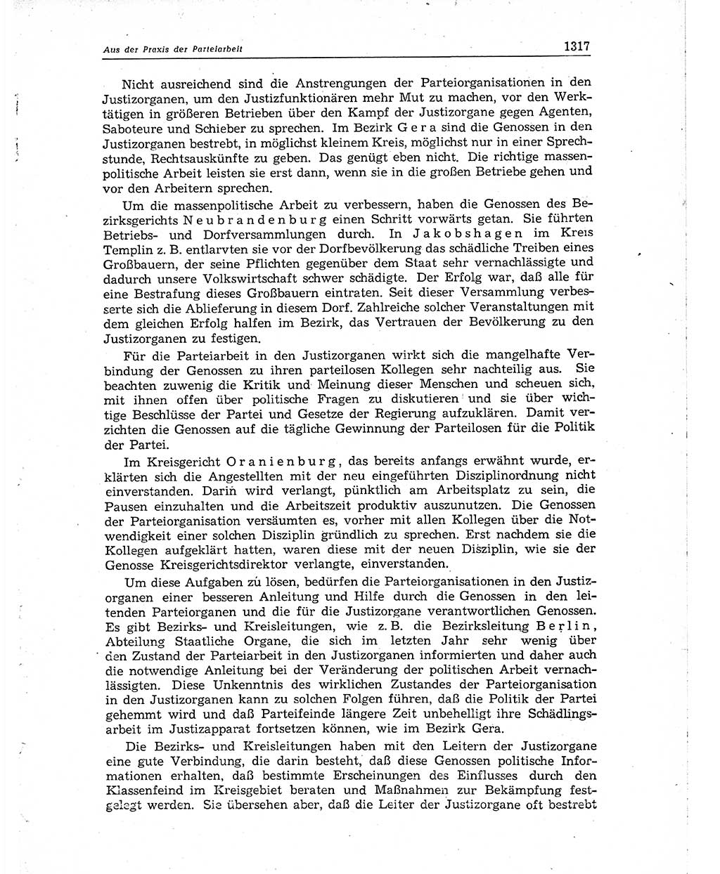 Neuer Weg (NW), Organ des Zentralkomitees (ZK) der SED (Sozialistische Einheitspartei Deutschlands) für Fragen des Parteiaufbaus und des Parteilebens, 10. Jahrgang [Deutsche Demokratische Republik (DDR)] 1955, Seite 1317 (NW ZK SED DDR 1955, S. 1317)