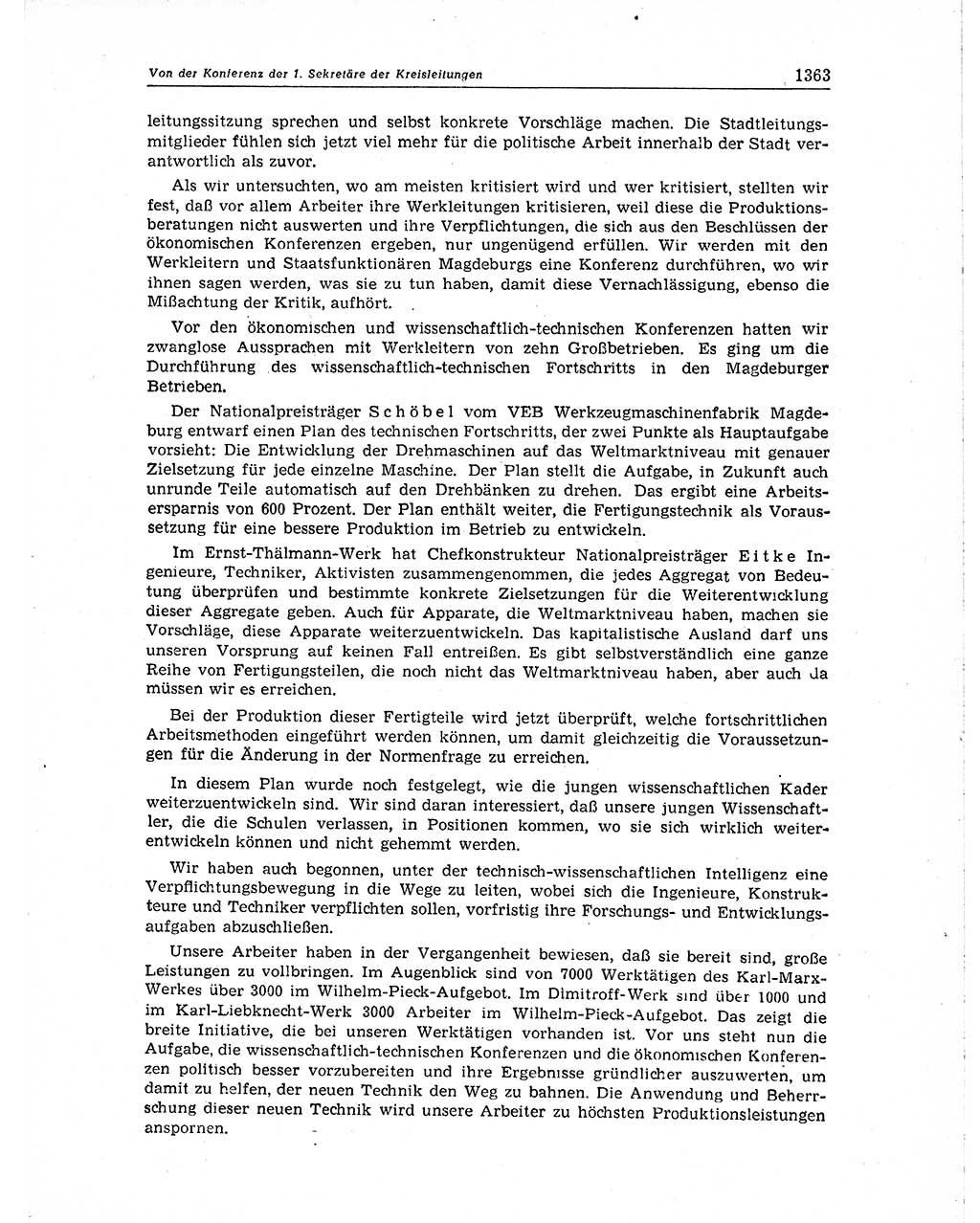 Neuer Weg (NW), Organ des Zentralkomitees (ZK) der SED (Sozialistische Einheitspartei Deutschlands) für Fragen des Parteiaufbaus und des Parteilebens, 10. Jahrgang [Deutsche Demokratische Republik (DDR)] 1955, Seite 1363 (NW ZK SED DDR 1955, S. 1363)