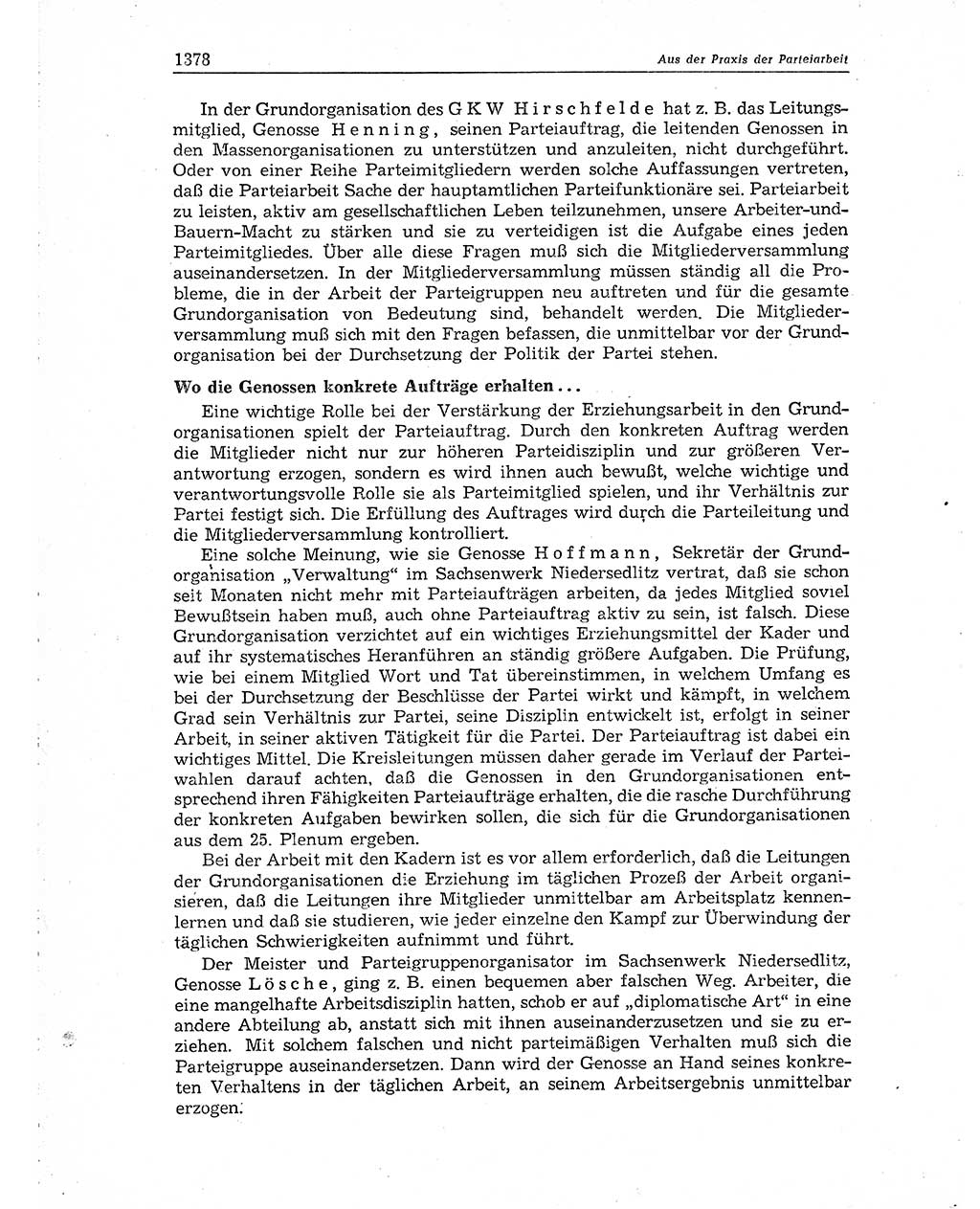 Neuer Weg (NW), Organ des Zentralkomitees (ZK) der SED (Sozialistische Einheitspartei Deutschlands) für Fragen des Parteiaufbaus und des Parteilebens, 10. Jahrgang [Deutsche Demokratische Republik (DDR)] 1955, Seite 1378 (NW ZK SED DDR 1955, S. 1378)