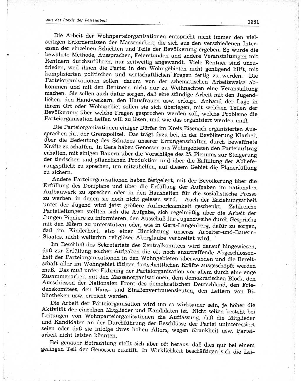 Neuer Weg (NW), Organ des Zentralkomitees (ZK) der SED (Sozialistische Einheitspartei Deutschlands) für Fragen des Parteiaufbaus und des Parteilebens, 10. Jahrgang [Deutsche Demokratische Republik (DDR)] 1955, Seite 1381 (NW ZK SED DDR 1955, S. 1381)