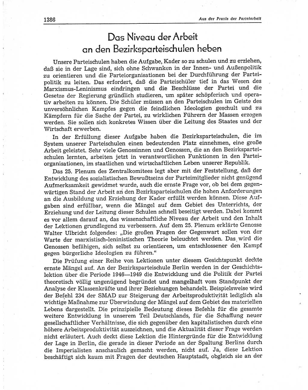 Neuer Weg (NW), Organ des Zentralkomitees (ZK) der SED (Sozialistische Einheitspartei Deutschlands) für Fragen des Parteiaufbaus und des Parteilebens, 10. Jahrgang [Deutsche Demokratische Republik (DDR)] 1955, Seite 1386 (NW ZK SED DDR 1955, S. 1386)