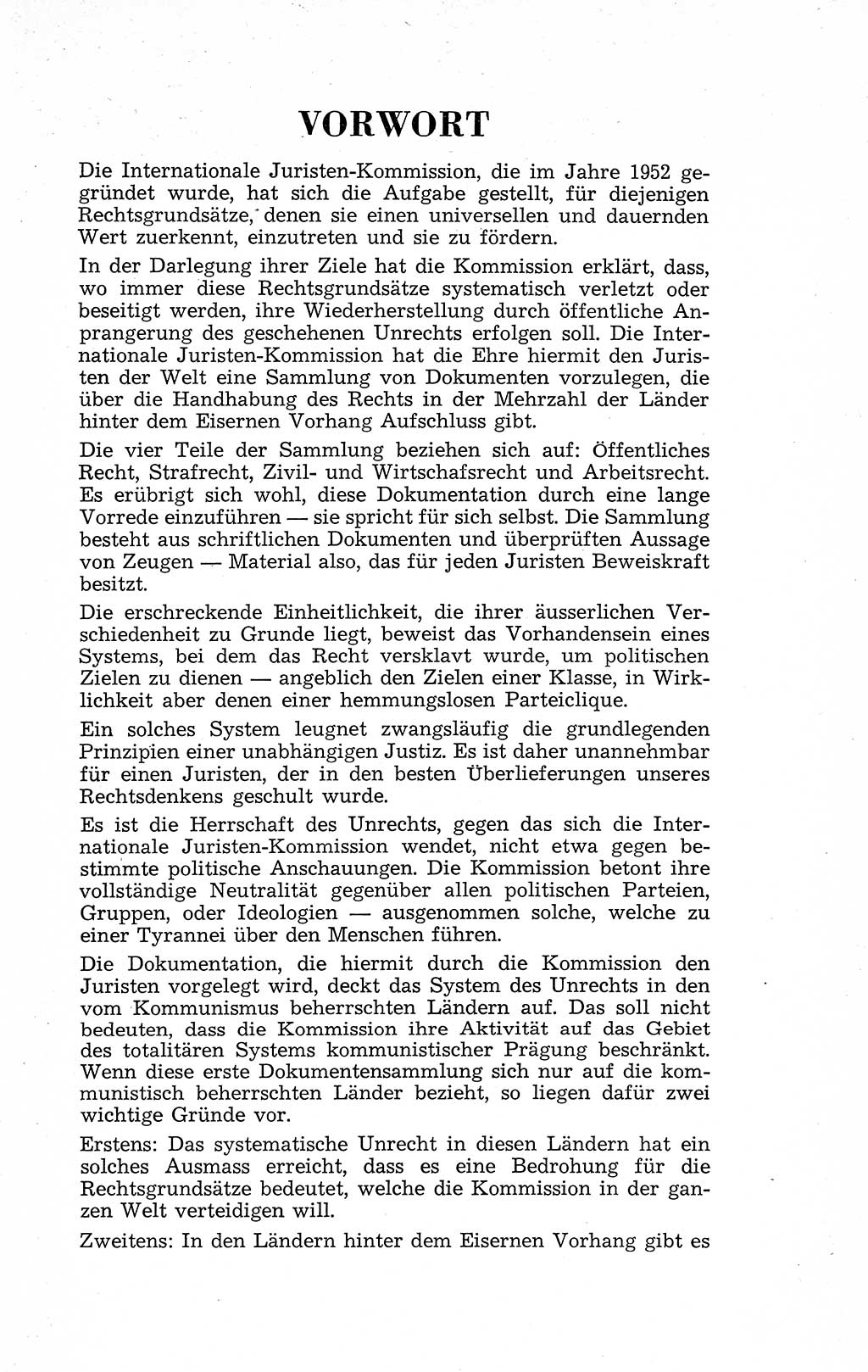 Recht in Fesseln, Dokumente, Internationale Juristen-Kommission [Bundesrepublik Deutschland (BRD)] 1955, Seite 5 (R. Dok. IJK BRD 1955, S. 5)