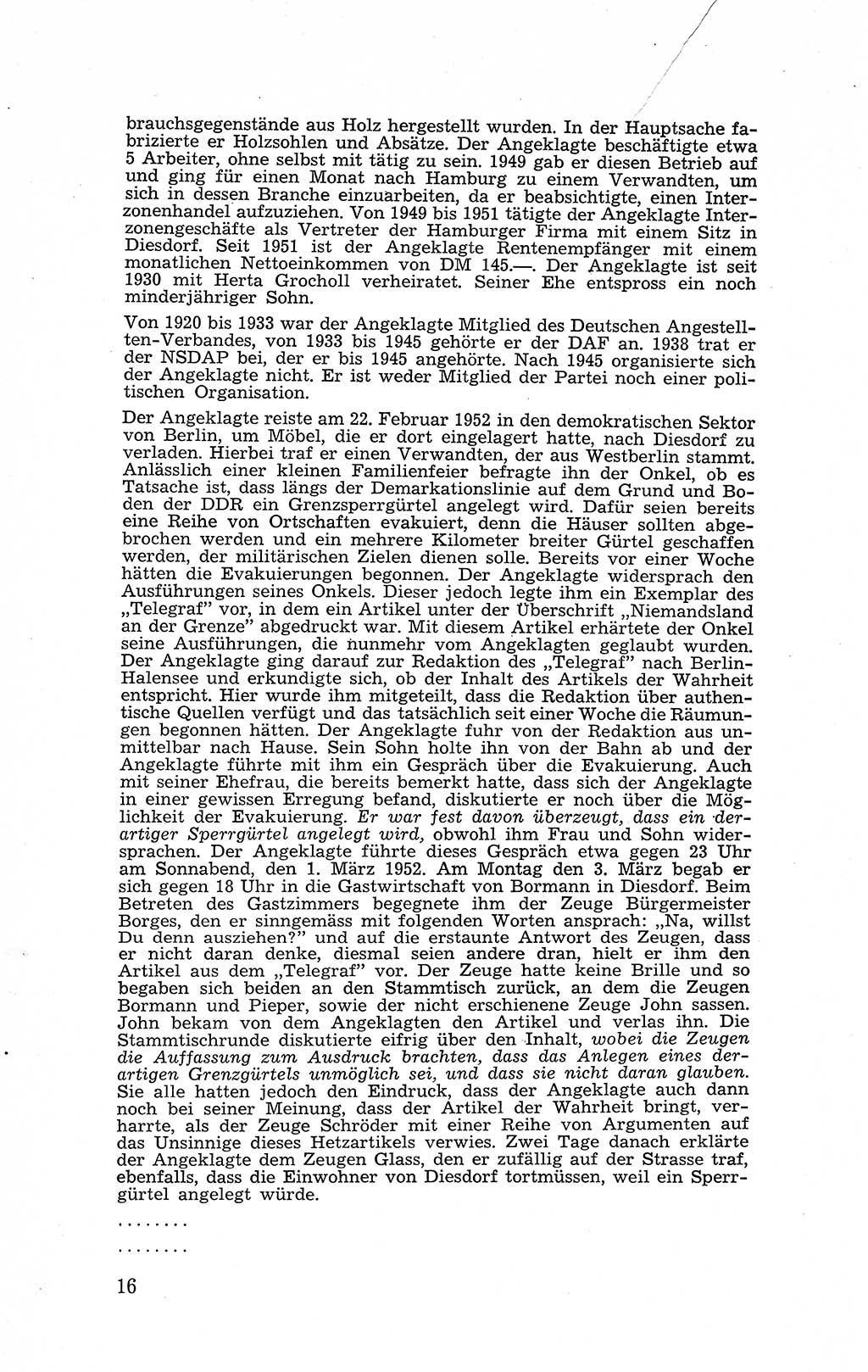 Recht in Fesseln, Dokumente, Internationale Juristen-Kommission [Bundesrepublik Deutschland (BRD)] 1955, Seite 16 (R. Dok. IJK BRD 1955, S. 16)