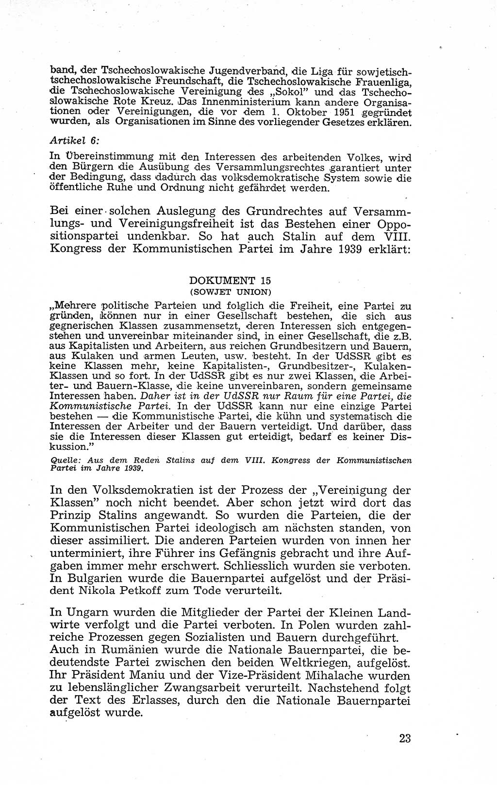 Recht in Fesseln, Dokumente, Internationale Juristen-Kommission [Bundesrepublik Deutschland (BRD)] 1955, Seite 23 (R. Dok. IJK BRD 1955, S. 23)