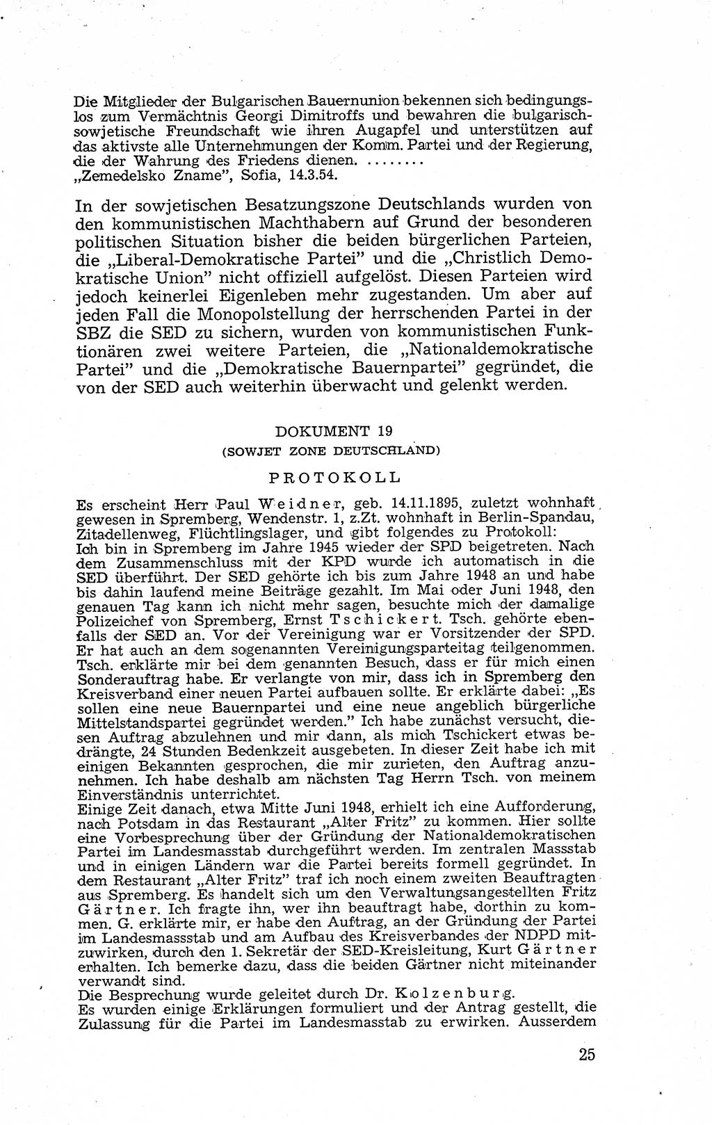 Recht in Fesseln, Dokumente, Internationale Juristen-Kommission [Bundesrepublik Deutschland (BRD)] 1955, Seite 25 (R. Dok. IJK BRD 1955, S. 25)