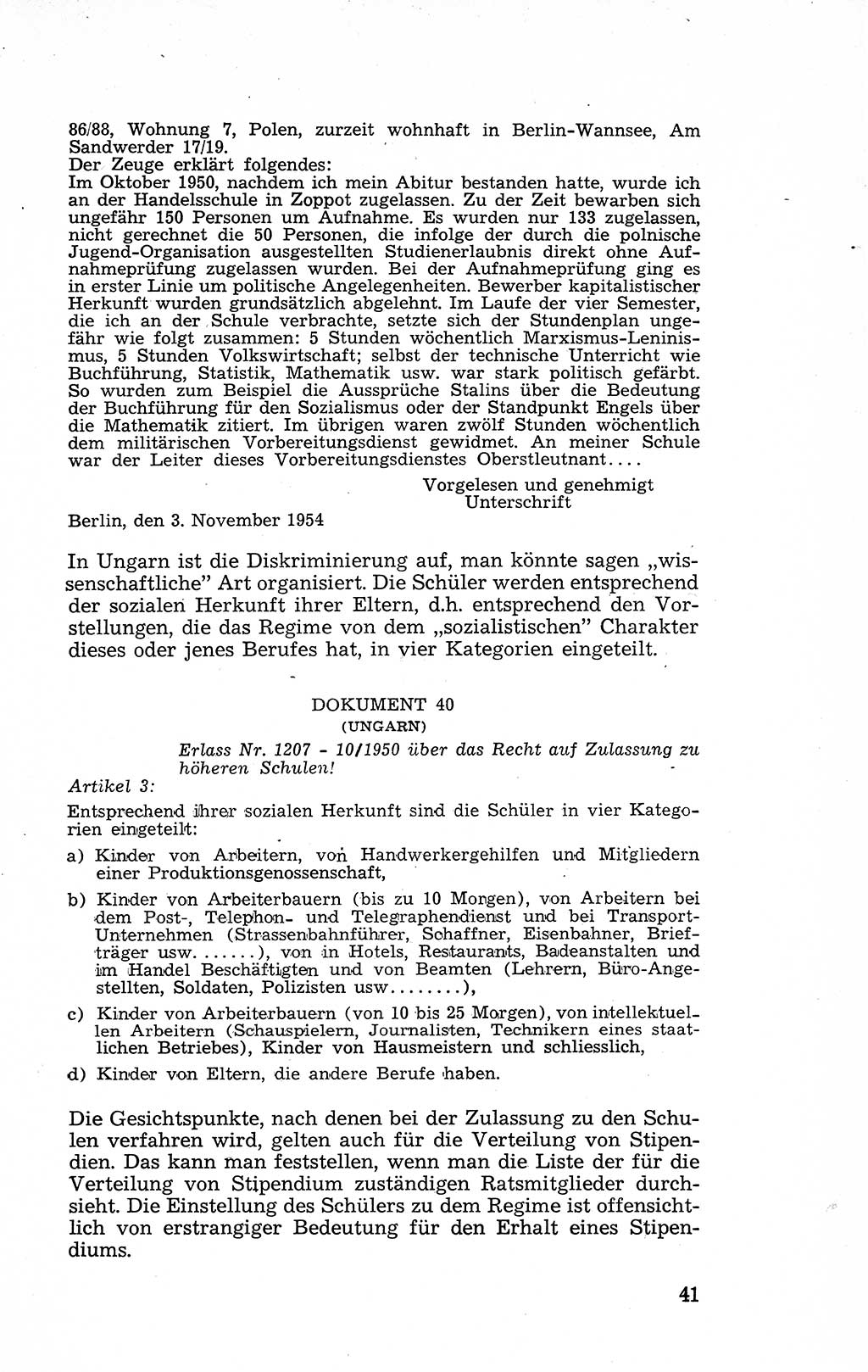 Recht in Fesseln, Dokumente, Internationale Juristen-Kommission [Bundesrepublik Deutschland (BRD)] 1955, Seite 41 (R. Dok. IJK BRD 1955, S. 41)