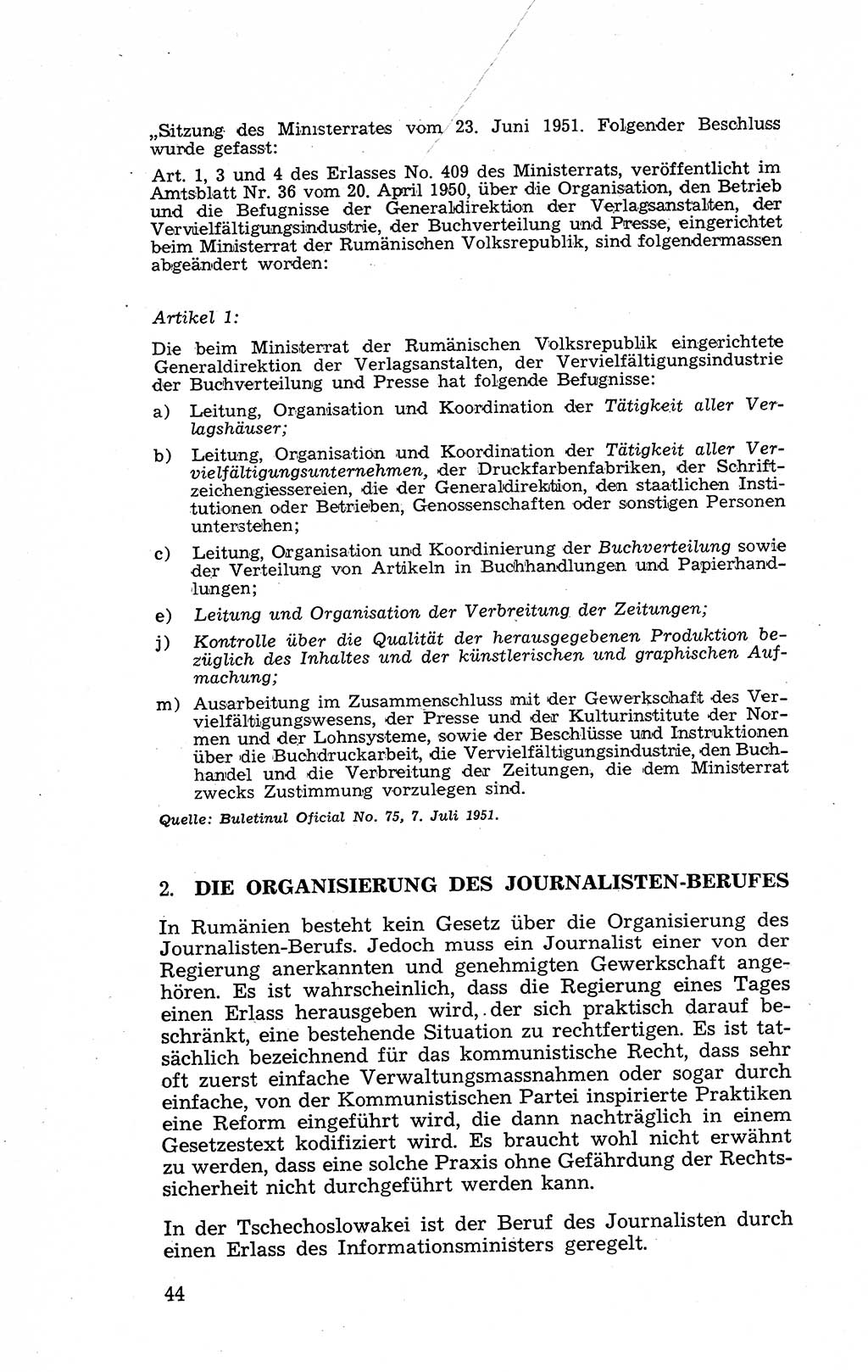 Recht in Fesseln, Dokumente, Internationale Juristen-Kommission [Bundesrepublik Deutschland (BRD)] 1955, Seite 44 (R. Dok. IJK BRD 1955, S. 44)
