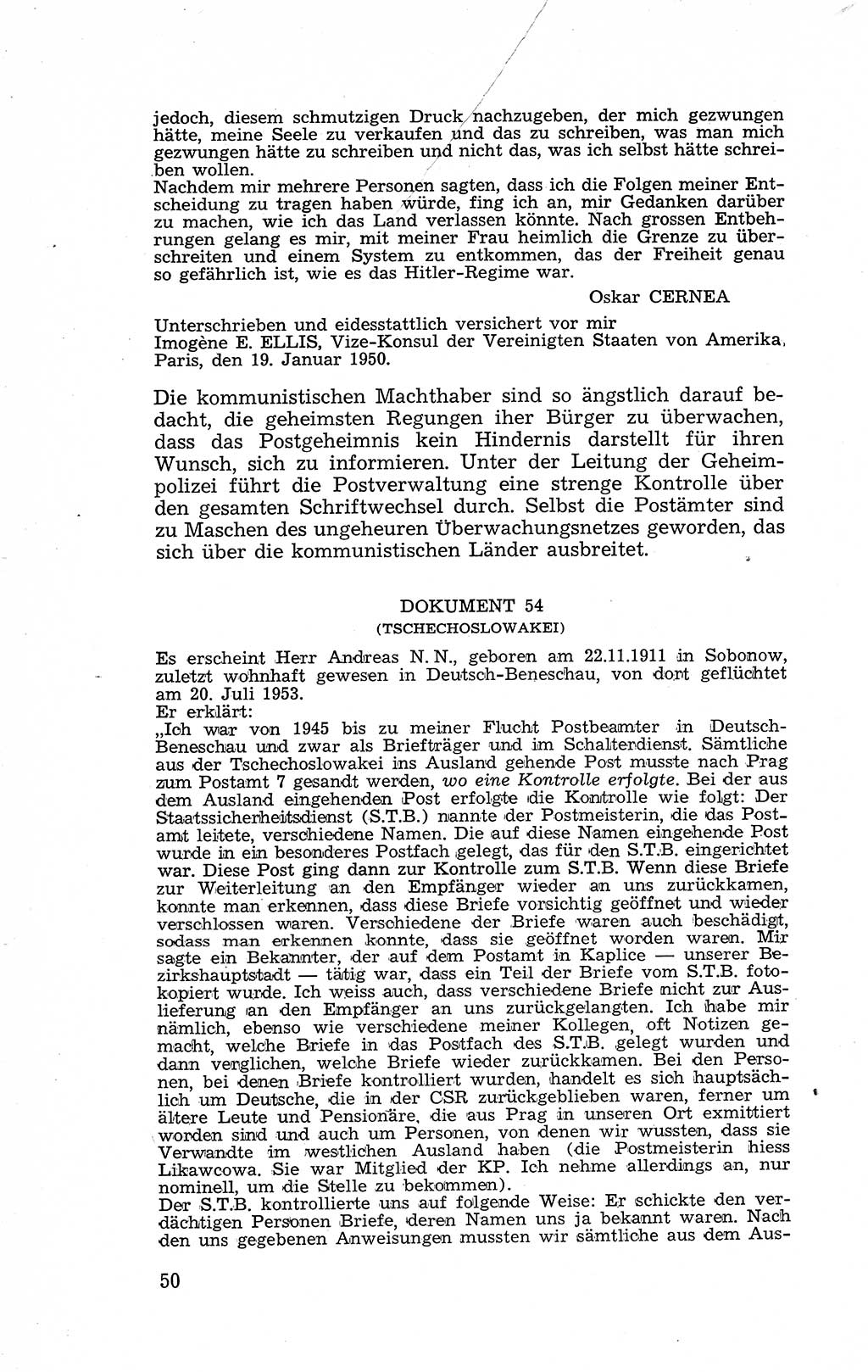 Recht in Fesseln, Dokumente, Internationale Juristen-Kommission [Bundesrepublik Deutschland (BRD)] 1955, Seite 50 (R. Dok. IJK BRD 1955, S. 50)