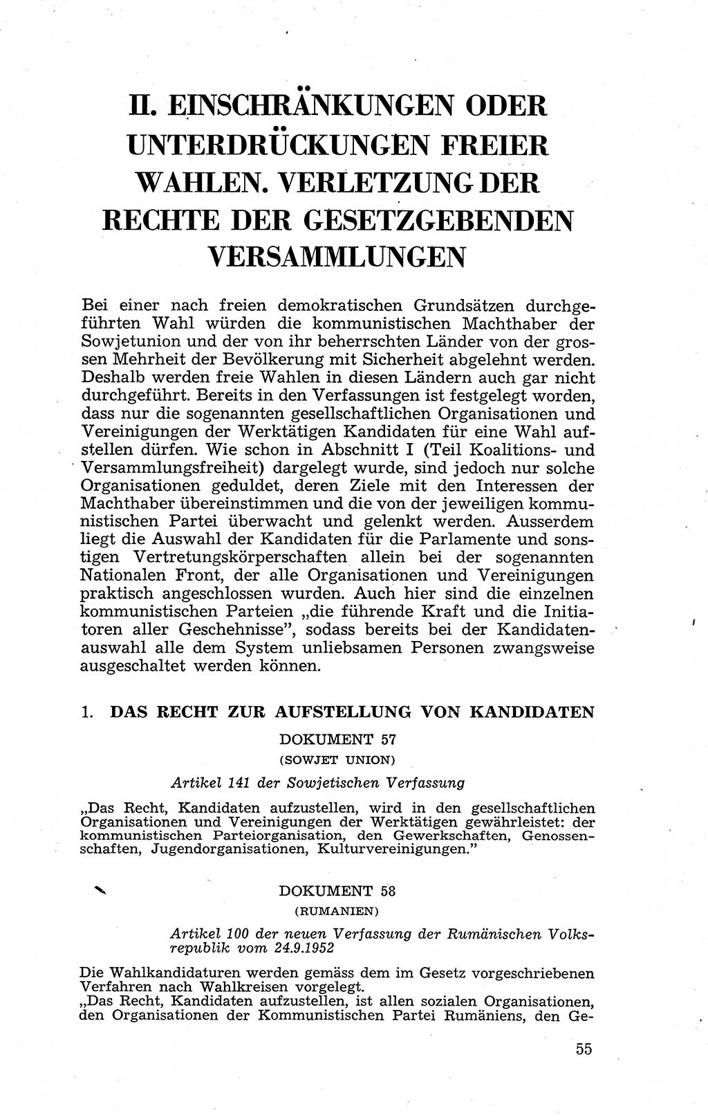 Recht in Fesseln, Dokumente, Internationale Juristen-Kommission [Bundesrepublik Deutschland (BRD)] 1955, Seite 55 (R. Dok. IJK BRD 1955, S. 55)