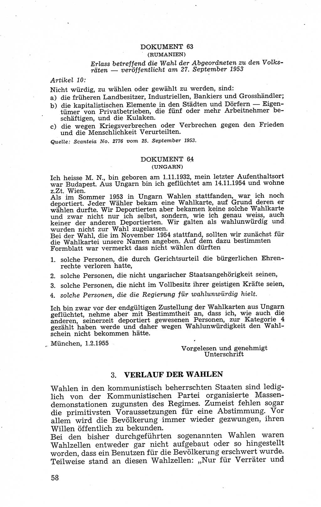 Recht in Fesseln, Dokumente, Internationale Juristen-Kommission [Bundesrepublik Deutschland (BRD)] 1955, Seite 58 (R. Dok. IJK BRD 1955, S. 58)