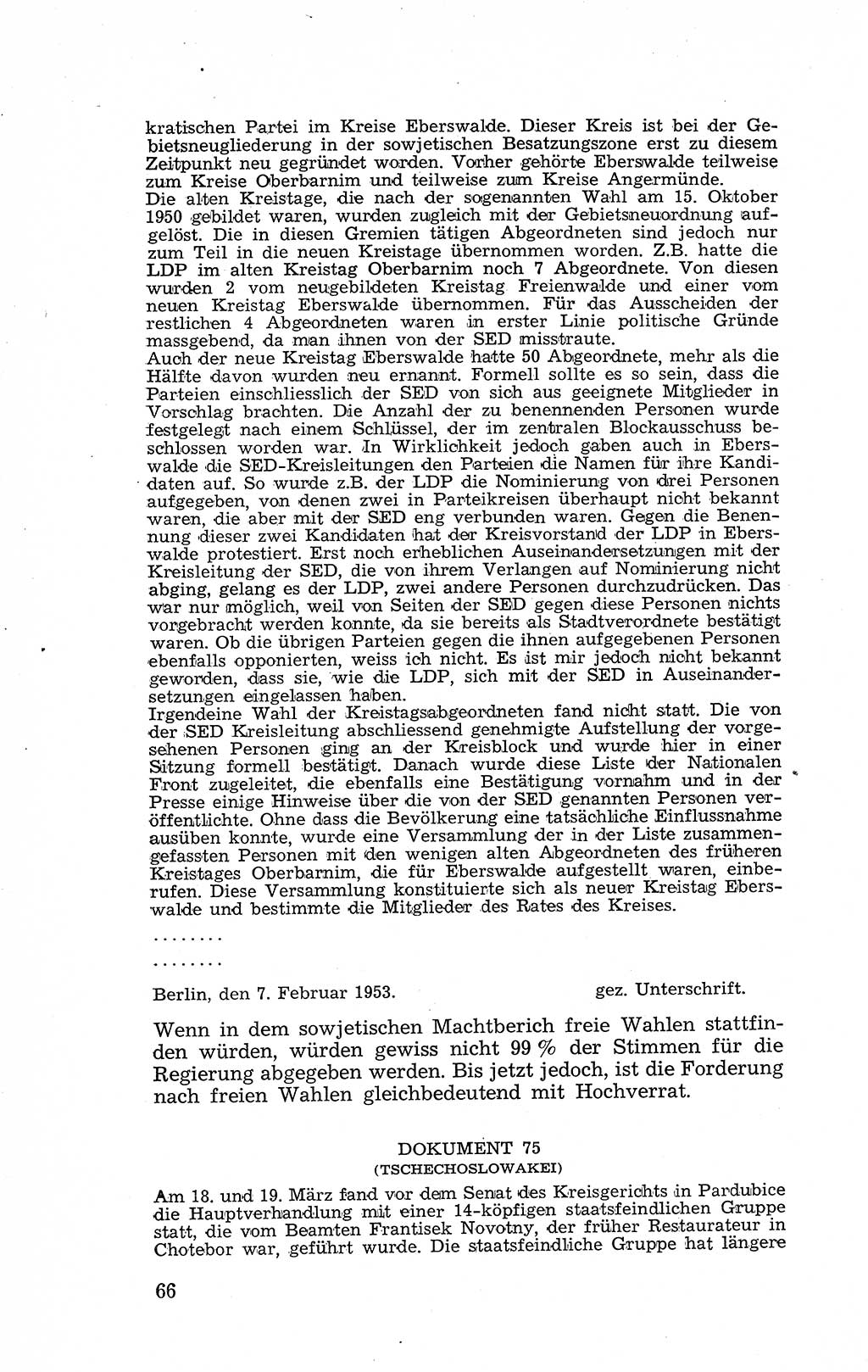 Recht in Fesseln, Dokumente, Internationale Juristen-Kommission [Bundesrepublik Deutschland (BRD)] 1955, Seite 66 (R. Dok. IJK BRD 1955, S. 66)