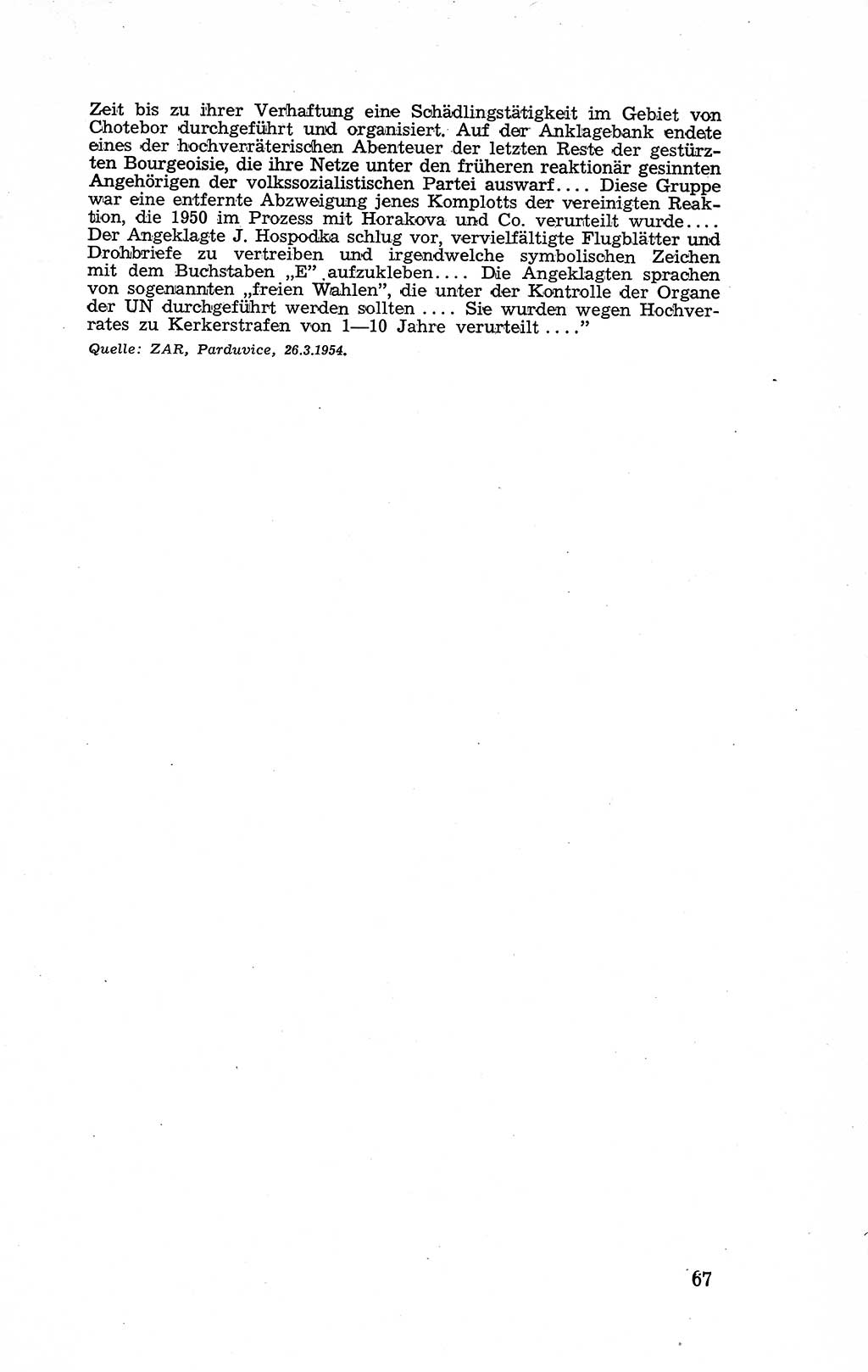 Recht in Fesseln, Dokumente, Internationale Juristen-Kommission [Bundesrepublik Deutschland (BRD)] 1955, Seite 67 (R. Dok. IJK BRD 1955, S. 67)