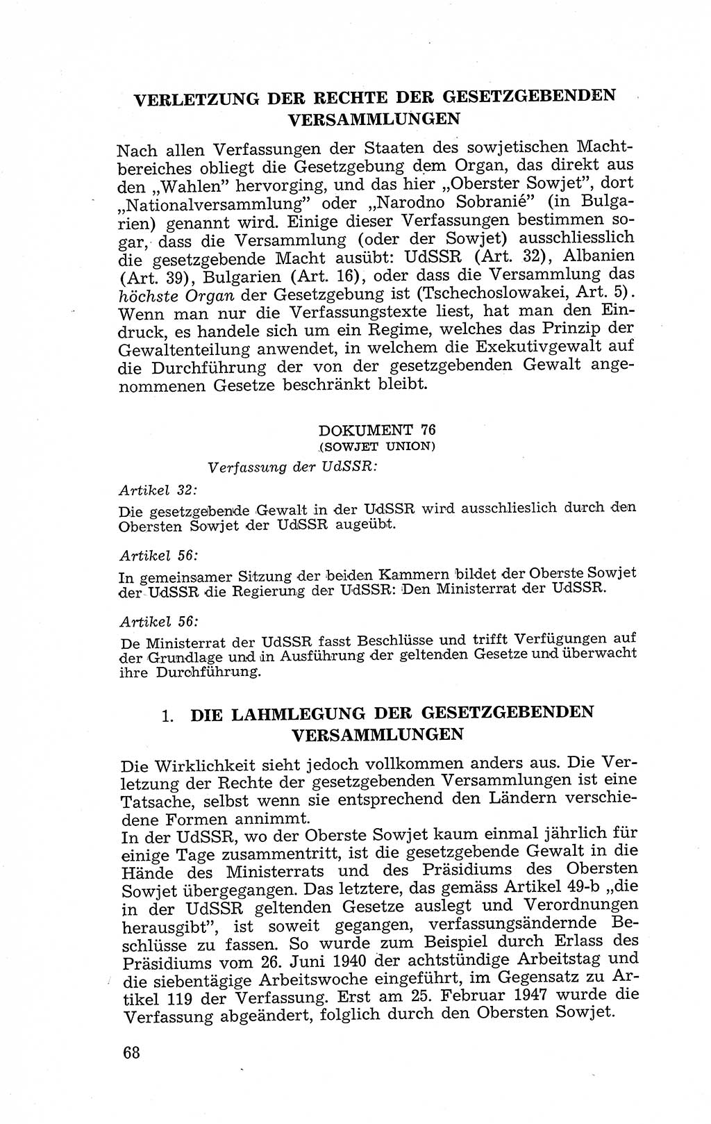 Recht in Fesseln, Dokumente, Internationale Juristen-Kommission [Bundesrepublik Deutschland (BRD)] 1955, Seite 68 (R. Dok. IJK BRD 1955, S. 68)