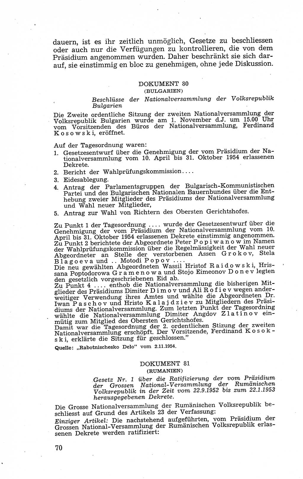 Recht in Fesseln, Dokumente, Internationale Juristen-Kommission [Bundesrepublik Deutschland (BRD)] 1955, Seite 70 (R. Dok. IJK BRD 1955, S. 70)