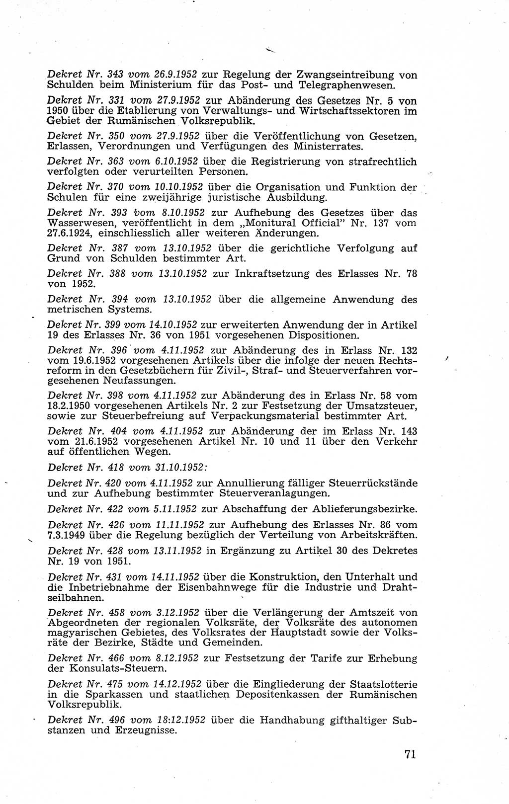 Recht in Fesseln, Dokumente, Internationale Juristen-Kommission [Bundesrepublik Deutschland (BRD)] 1955, Seite 71 (R. Dok. IJK BRD 1955, S. 71)