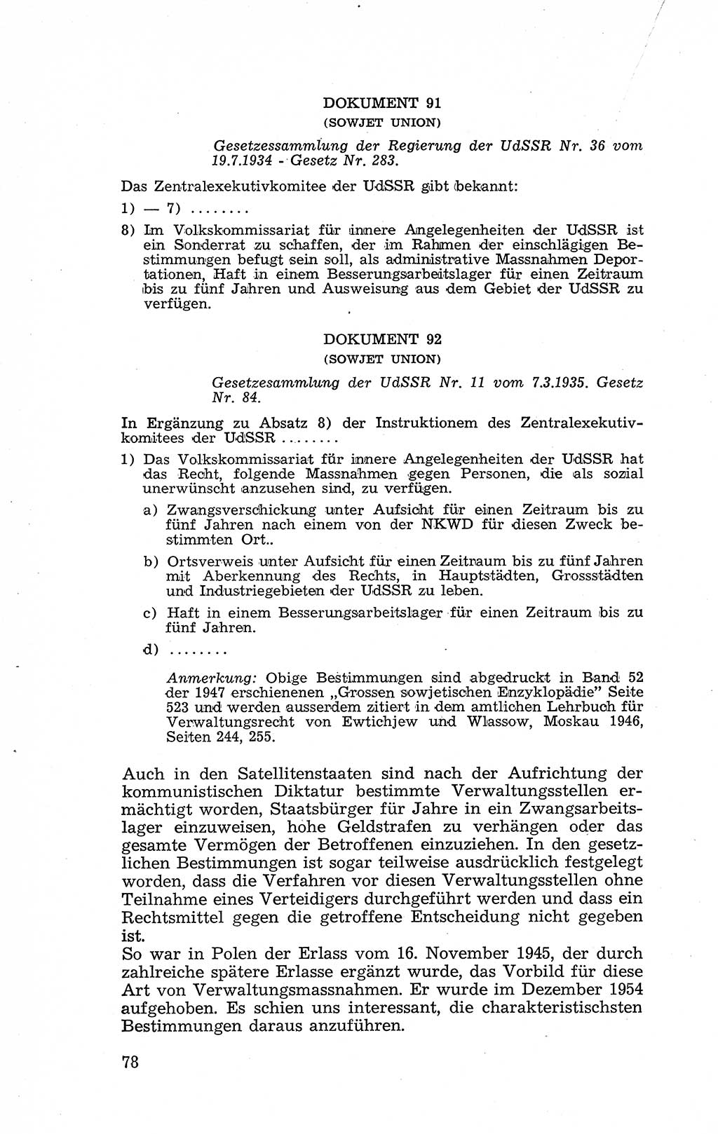 Recht in Fesseln, Dokumente, Internationale Juristen-Kommission [Bundesrepublik Deutschland (BRD)] 1955, Seite 78 (R. Dok. IJK BRD 1955, S. 78)