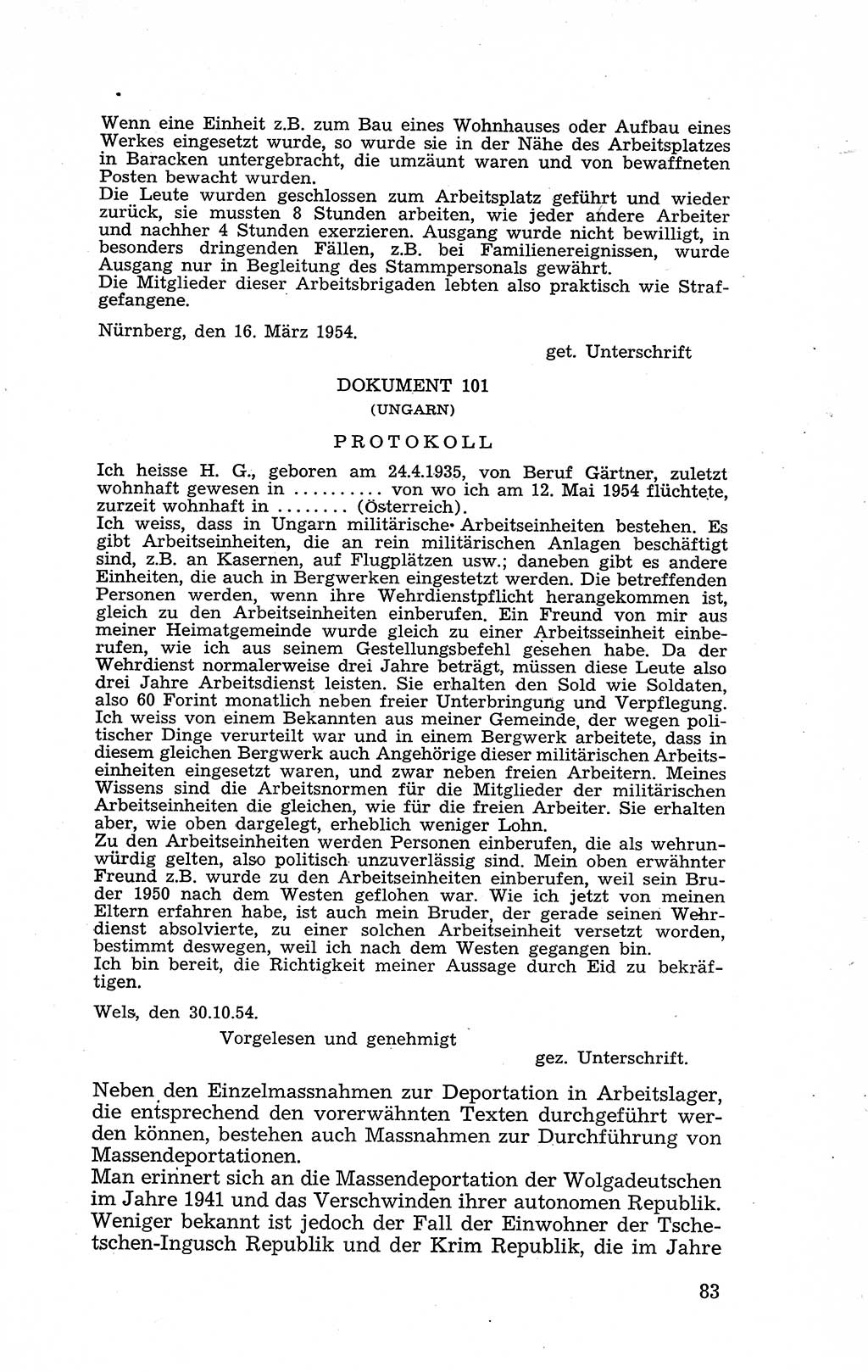 Recht in Fesseln, Dokumente, Internationale Juristen-Kommission [Bundesrepublik Deutschland (BRD)] 1955, Seite 83 (R. Dok. IJK BRD 1955, S. 83)