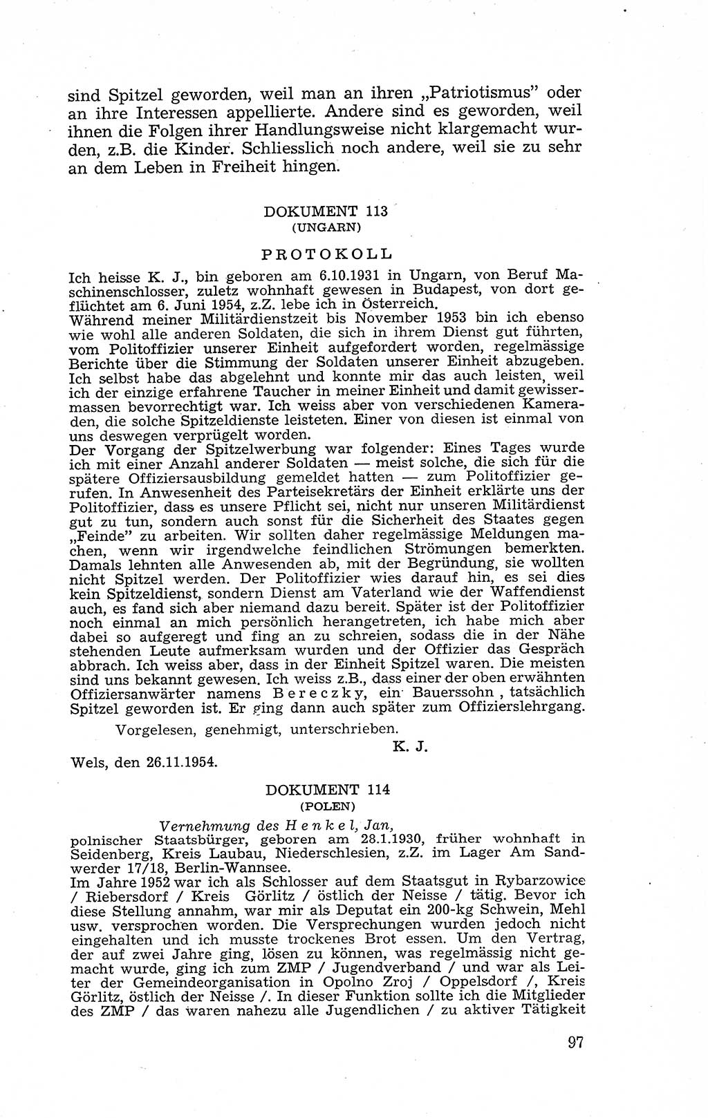 Recht in Fesseln, Dokumente, Internationale Juristen-Kommission [Bundesrepublik Deutschland (BRD)] 1955, Seite 97 (R. Dok. IJK BRD 1955, S. 97)