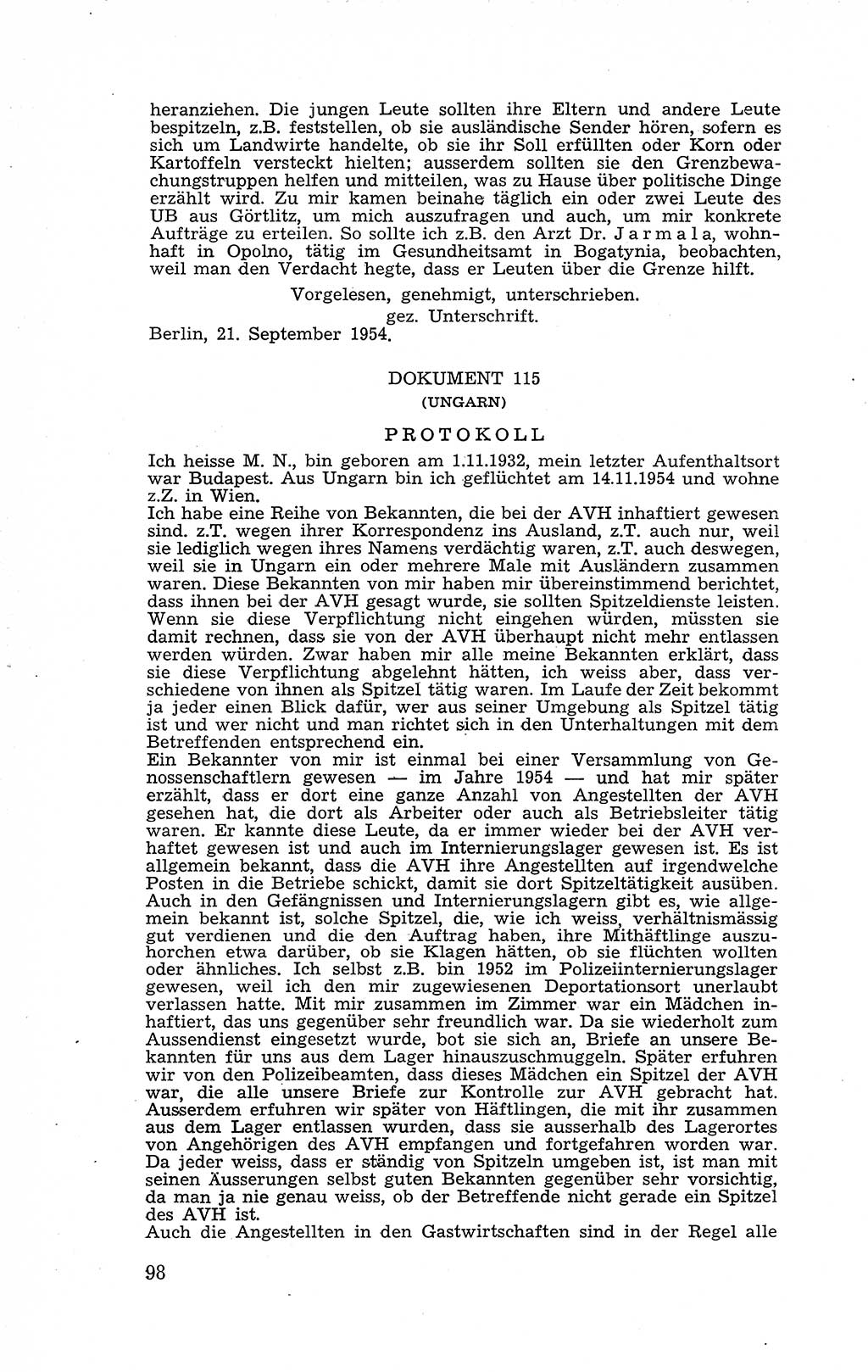 Recht in Fesseln, Dokumente, Internationale Juristen-Kommission [Bundesrepublik Deutschland (BRD)] 1955, Seite 98 (R. Dok. IJK BRD 1955, S. 98)
