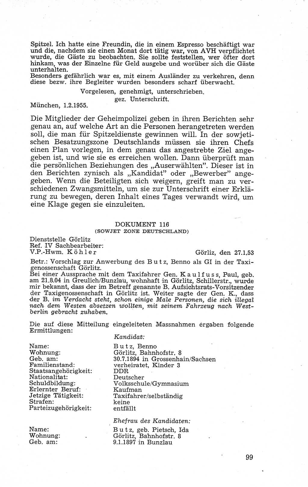 Recht in Fesseln, Dokumente, Internationale Juristen-Kommission [Bundesrepublik Deutschland (BRD)] 1955, Seite 99 (R. Dok. IJK BRD 1955, S. 99)