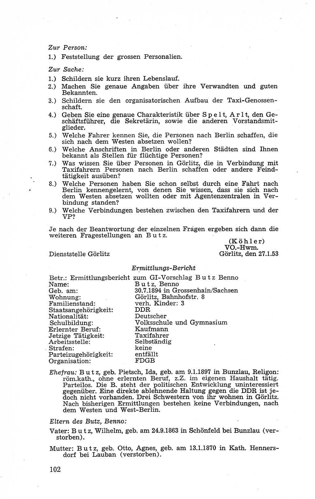 Recht in Fesseln, Dokumente, Internationale Juristen-Kommission [Bundesrepublik Deutschland (BRD)] 1955, Seite 102 (R. Dok. IJK BRD 1955, S. 102)