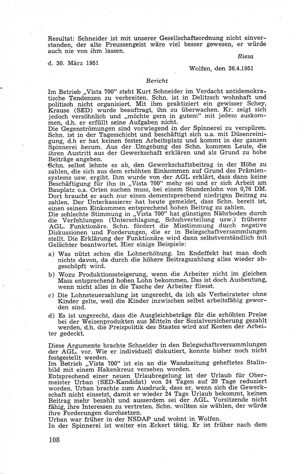 Recht in Fesseln, Dokumente, Internationale Juristen-Kommission [Bundesrepublik Deutschland (BRD)] 1955, Seite 108 (R. Dok. IJK BRD 1955, S. 108)