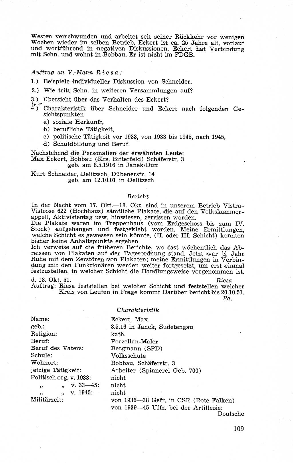 Recht in Fesseln, Dokumente, Internationale Juristen-Kommission [Bundesrepublik Deutschland (BRD)] 1955, Seite 109 (R. Dok. IJK BRD 1955, S. 109)