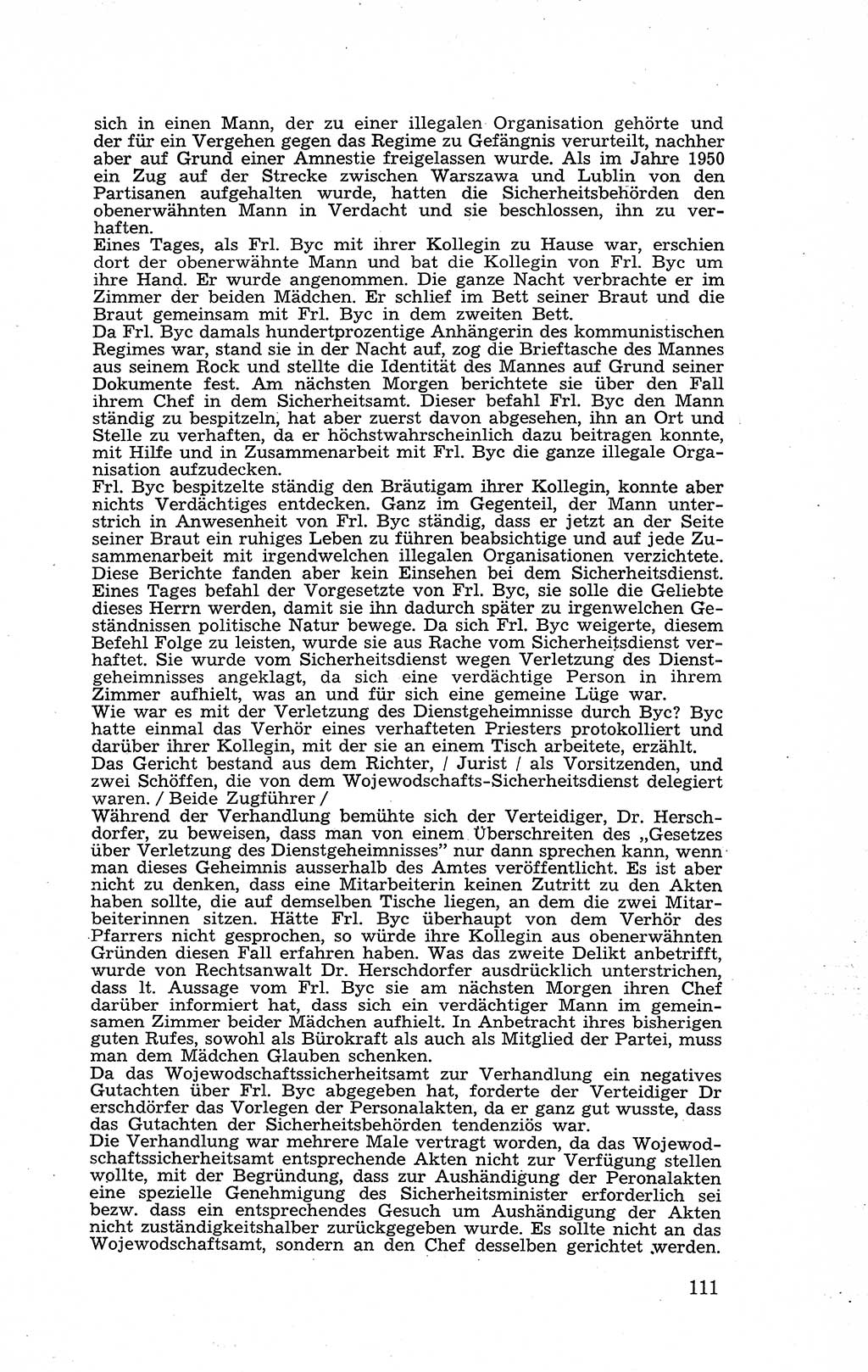 Recht in Fesseln, Dokumente, Internationale Juristen-Kommission [Bundesrepublik Deutschland (BRD)] 1955, Seite 111 (R. Dok. IJK BRD 1955, S. 111)