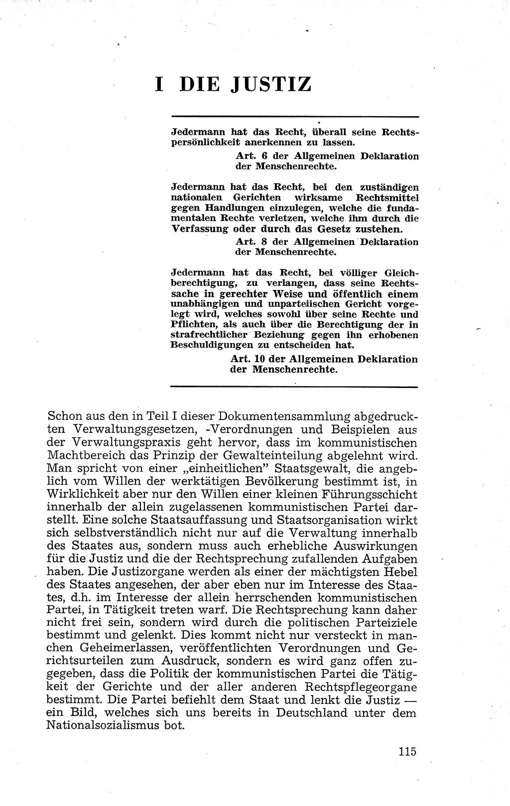 Recht in Fesseln, Dokumente, Internationale Juristen-Kommission [Bundesrepublik Deutschland (BRD)] 1955, Seite 115 (R. Dok. IJK BRD 1955, S. 115)