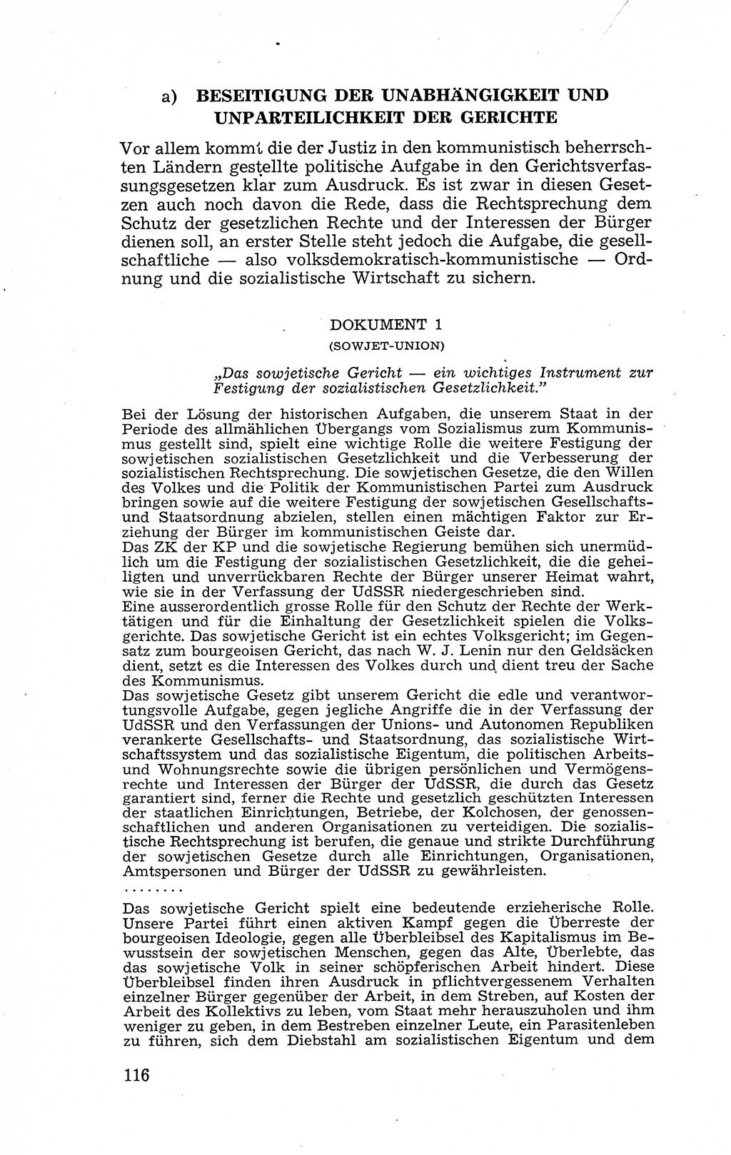 Recht in Fesseln, Dokumente, Internationale Juristen-Kommission [Bundesrepublik Deutschland (BRD)] 1955, Seite 116 (R. Dok. IJK BRD 1955, S. 116)