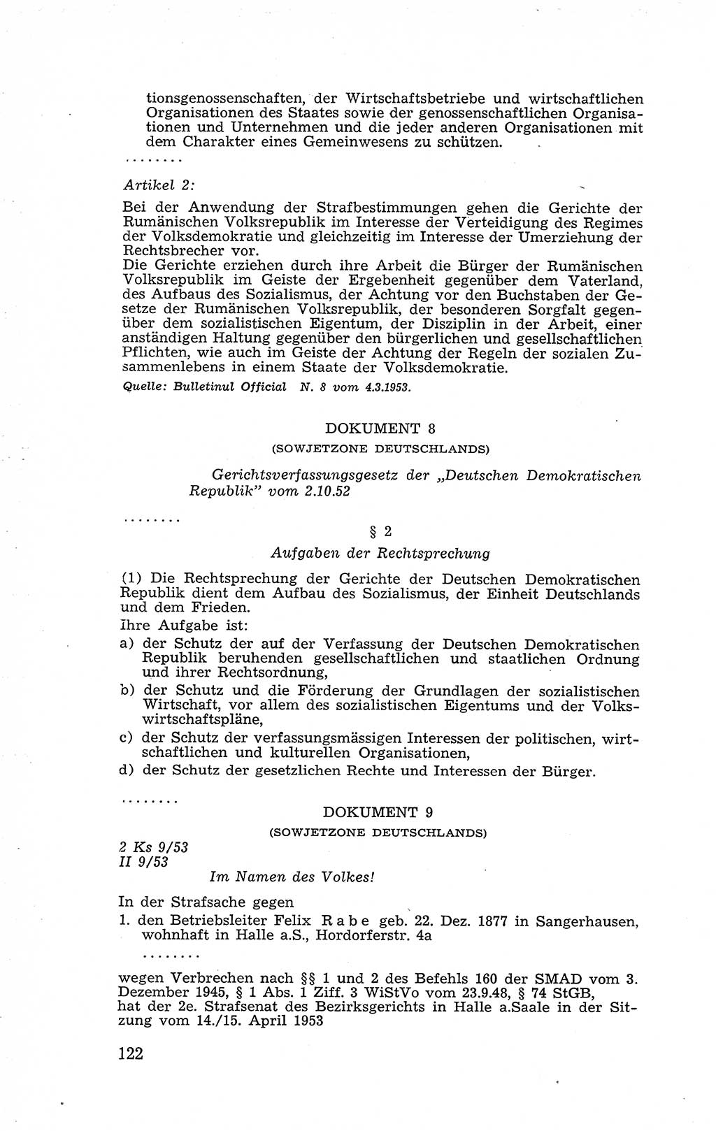 Recht in Fesseln, Dokumente, Internationale Juristen-Kommission [Bundesrepublik Deutschland (BRD)] 1955, Seite 122 (R. Dok. IJK BRD 1955, S. 122)