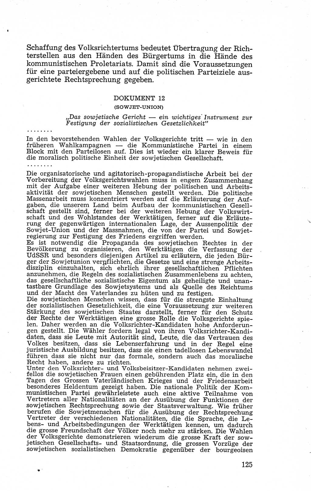 Recht in Fesseln, Dokumente, Internationale Juristen-Kommission [Bundesrepublik Deutschland (BRD)] 1955, Seite 125 (R. Dok. IJK BRD 1955, S. 125)