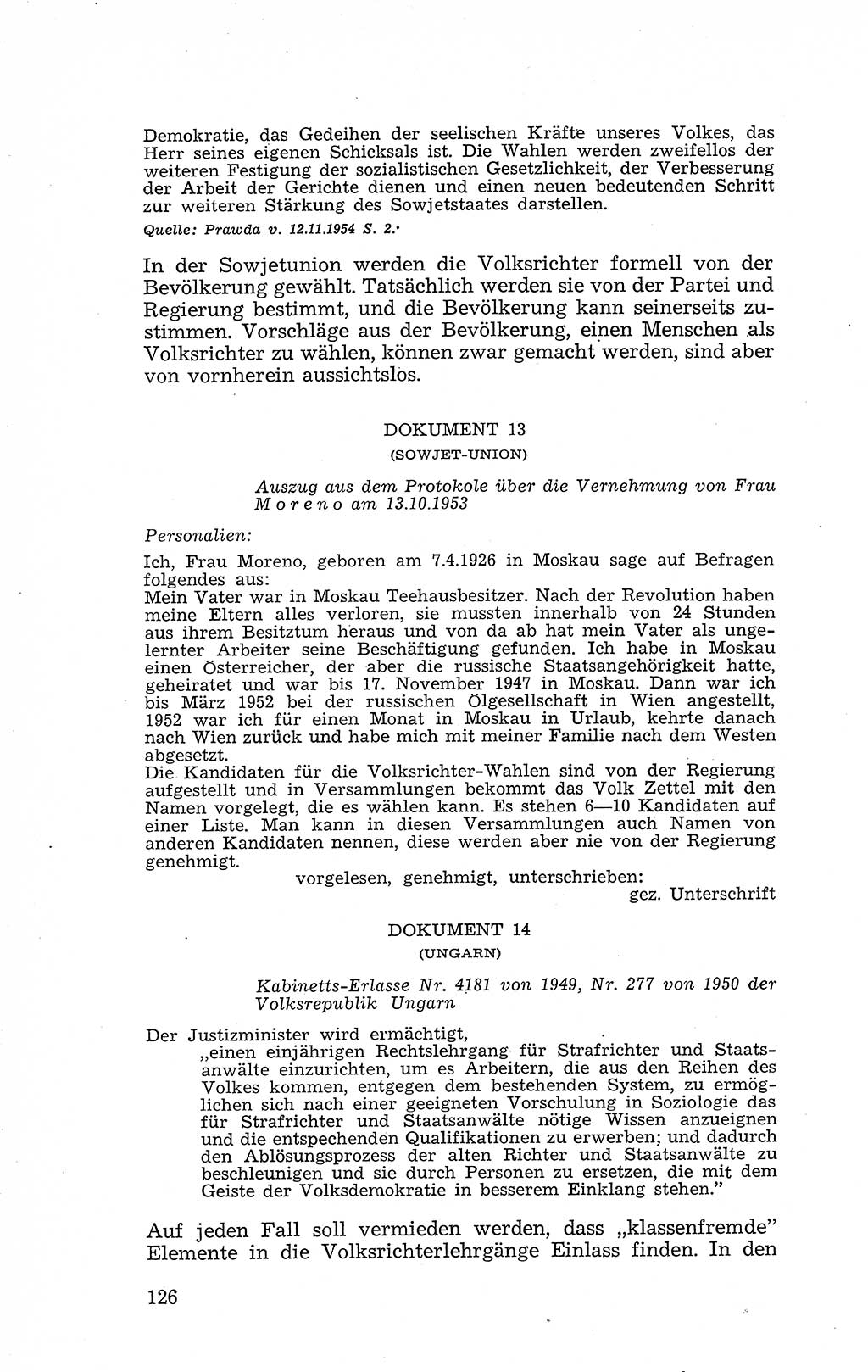 Recht in Fesseln, Dokumente, Internationale Juristen-Kommission [Bundesrepublik Deutschland (BRD)] 1955, Seite 126 (R. Dok. IJK BRD 1955, S. 126)