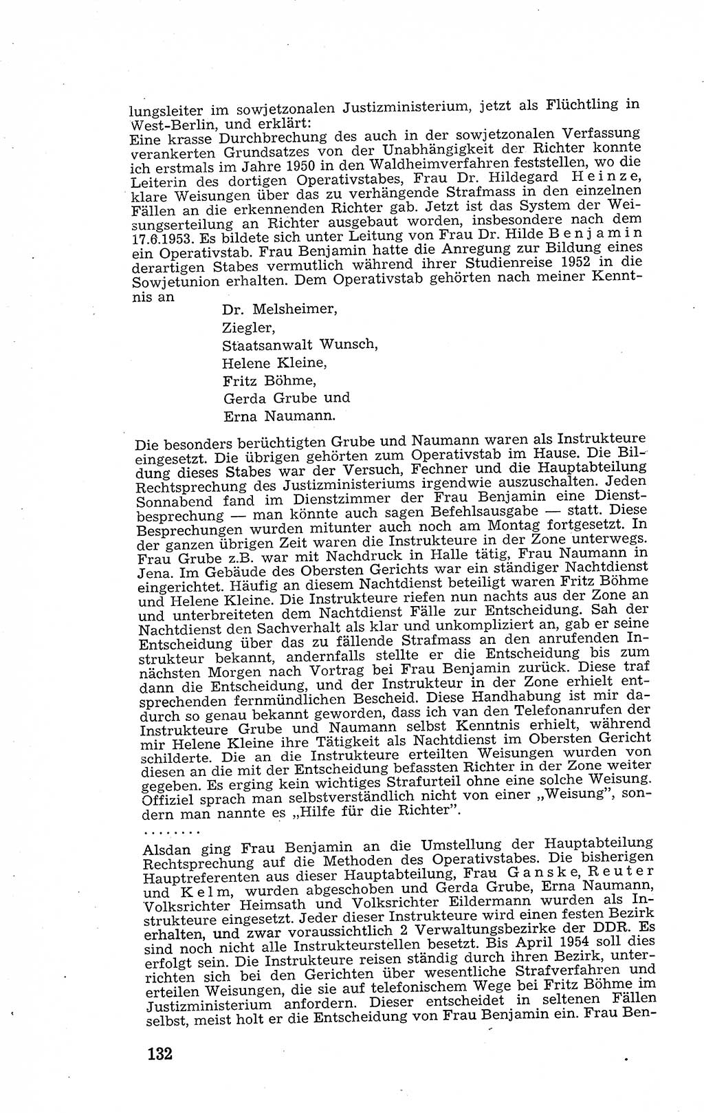 Recht in Fesseln, Dokumente, Internationale Juristen-Kommission [Bundesrepublik Deutschland (BRD)] 1955, Seite 132 (R. Dok. IJK BRD 1955, S. 132)